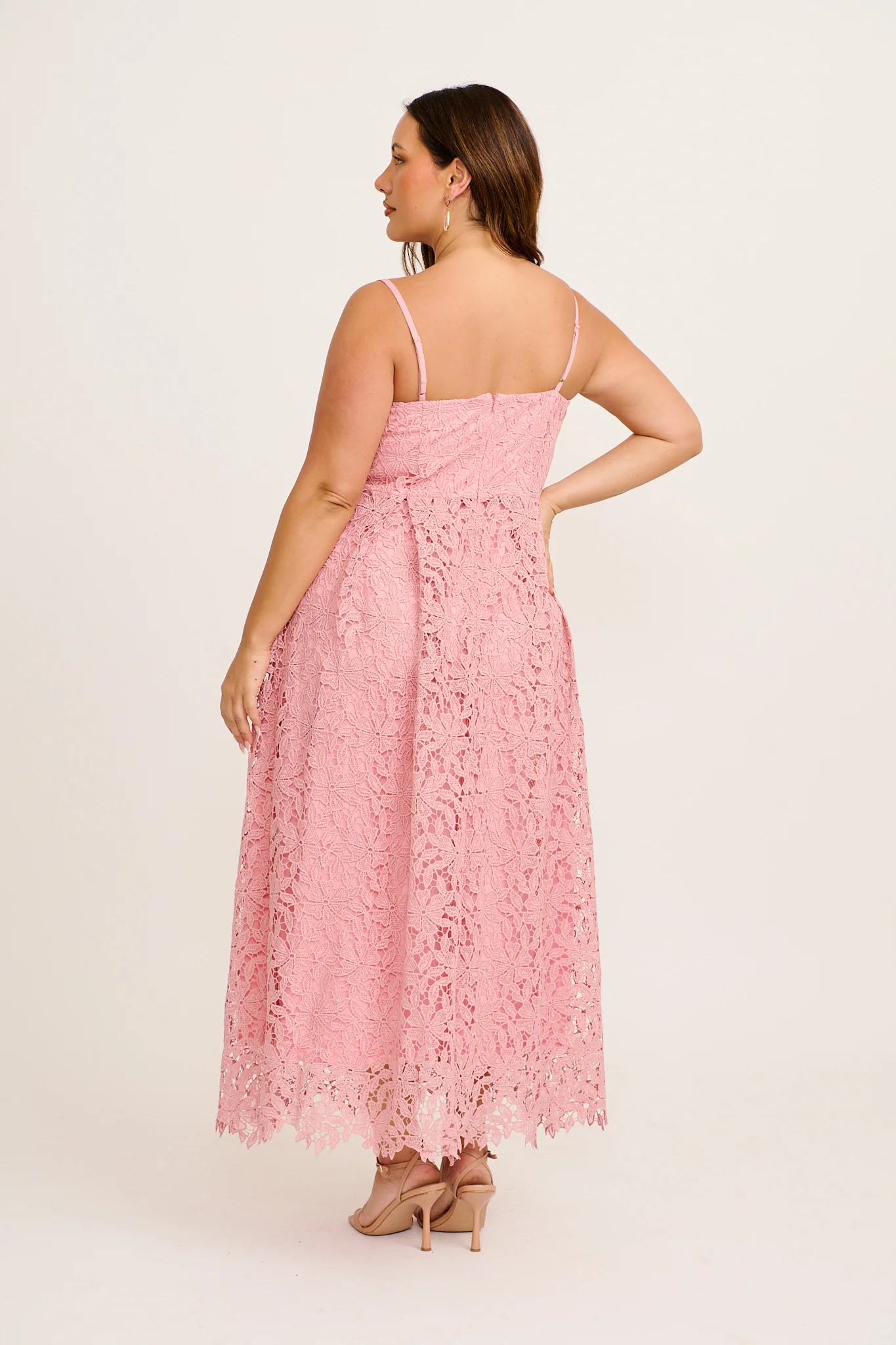 Something Special Maxi Lace Dress in Blush - Image 13