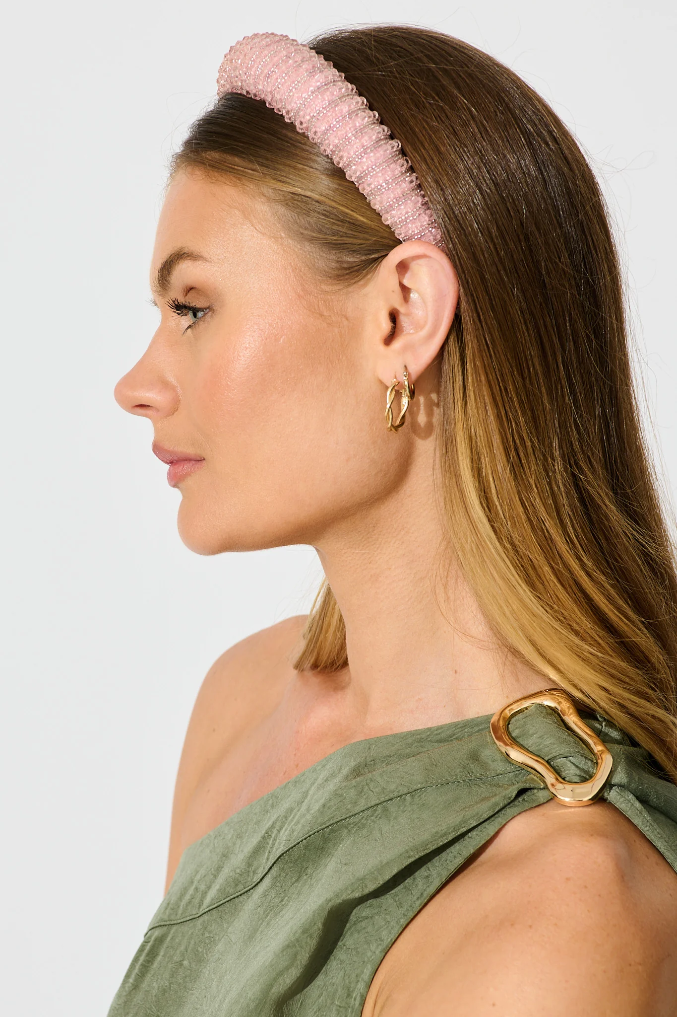 Sophia Headband In Pink - Image 4