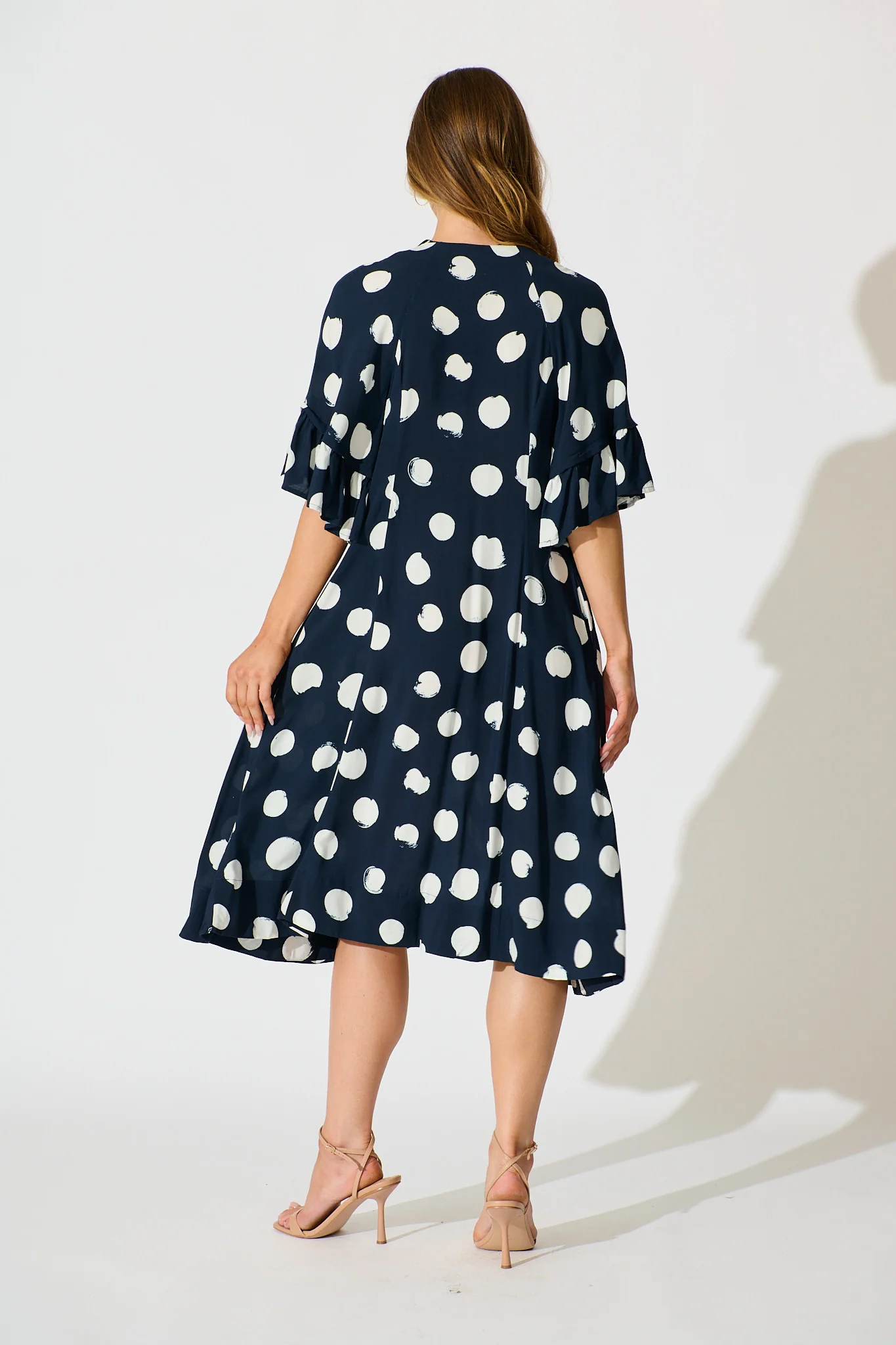 Spot On Dress in Navy with White Spot - Image 4