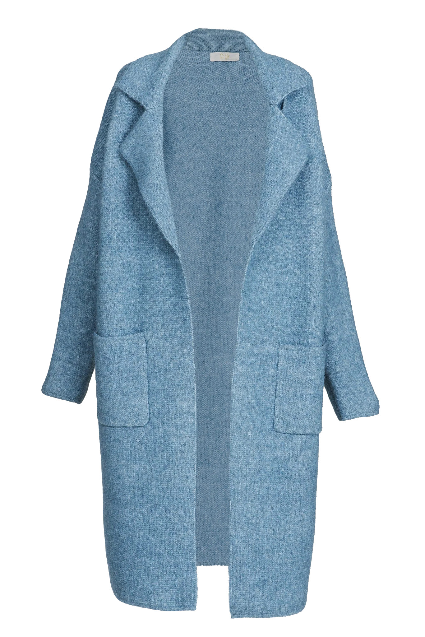 St Ives Coatigan In Blue Wool Blend - Image 8