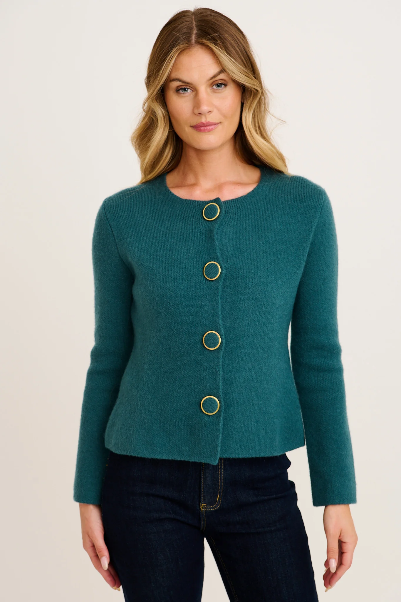 Standout Knit Cardigan in Teal