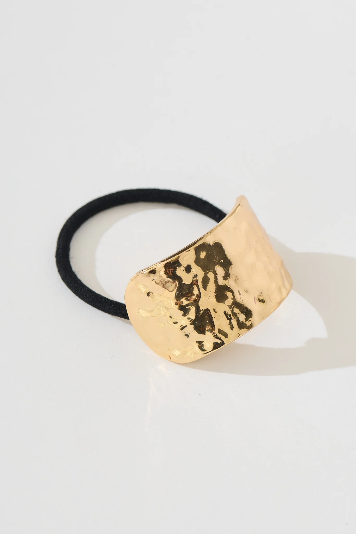 Stania Metal Ponytail Cuff Hair Tie in Textured Gold - Image 2