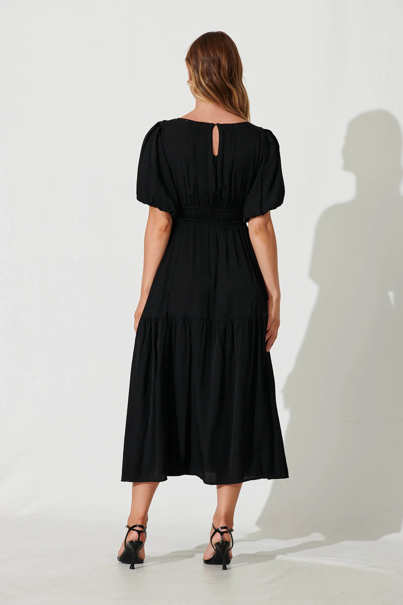 Stargazer Midi Dress In Black - Image 4