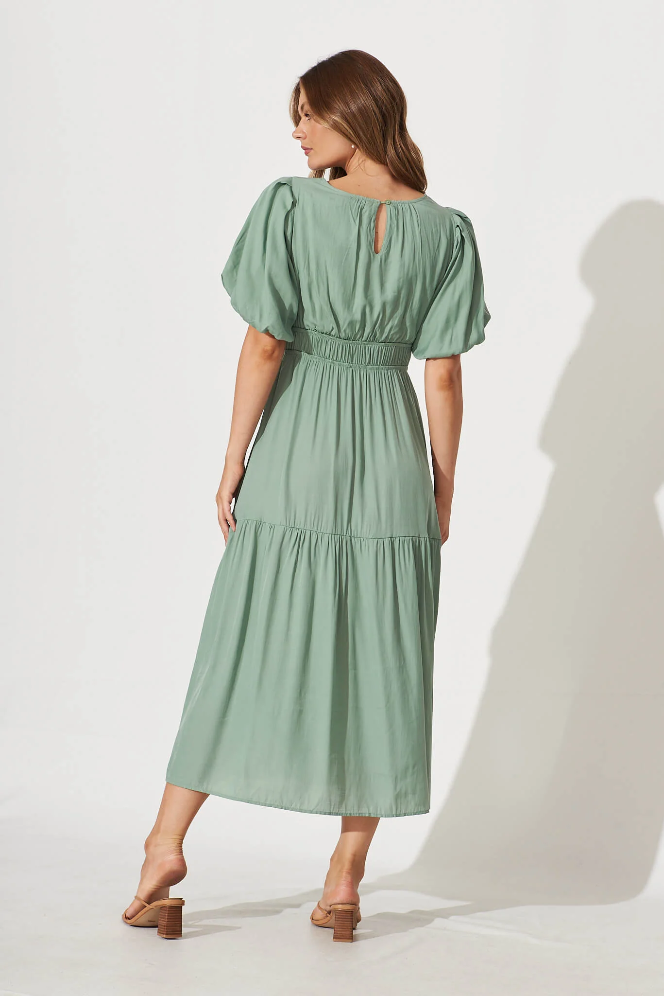 Stargazer Midi Dress In Green - Image 4