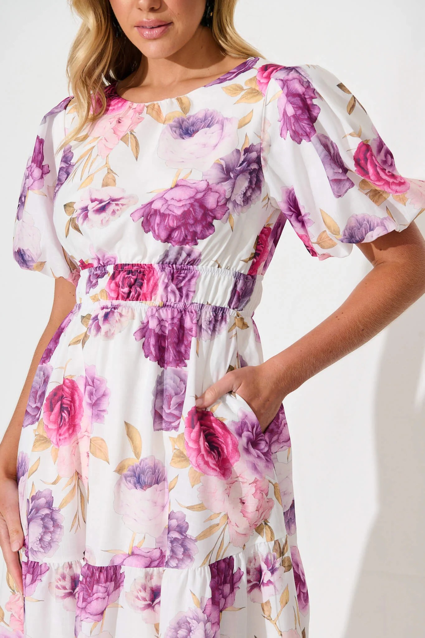 Stargazer Midi Dress in Lilac Floral - Image 5