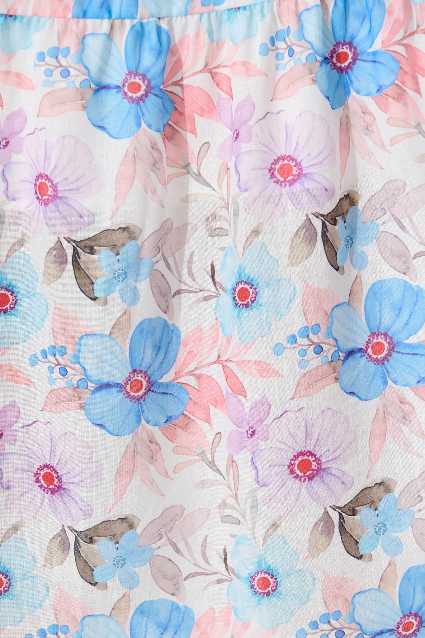 Stargazer Midi Dress in Multi Blue Floral Cotton Blend - Image 6