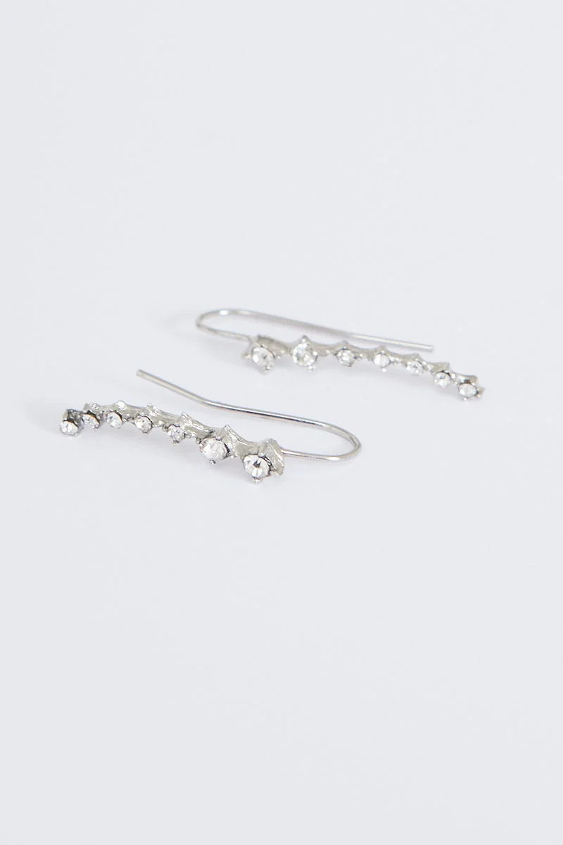 Starry Eyed Earrings In Silver