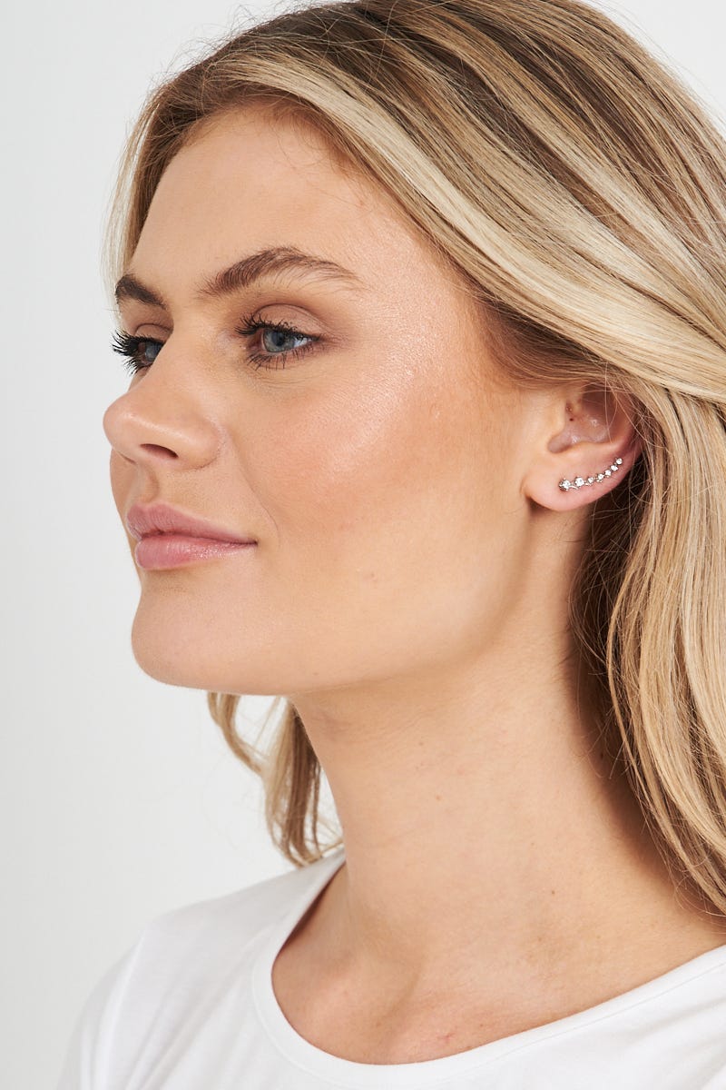 Starry Eyed Earrings In Silver - Image 2