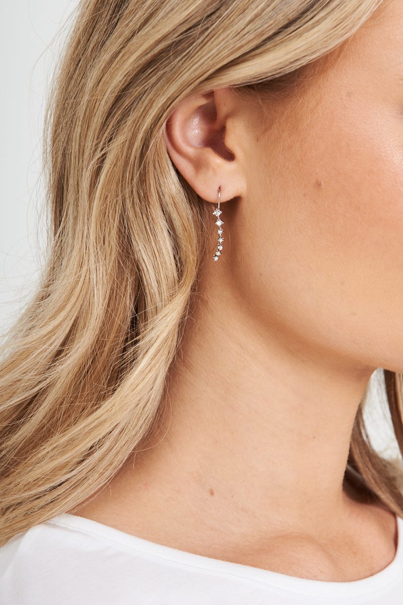 Starry Eyed Earrings In Silver - Image 4