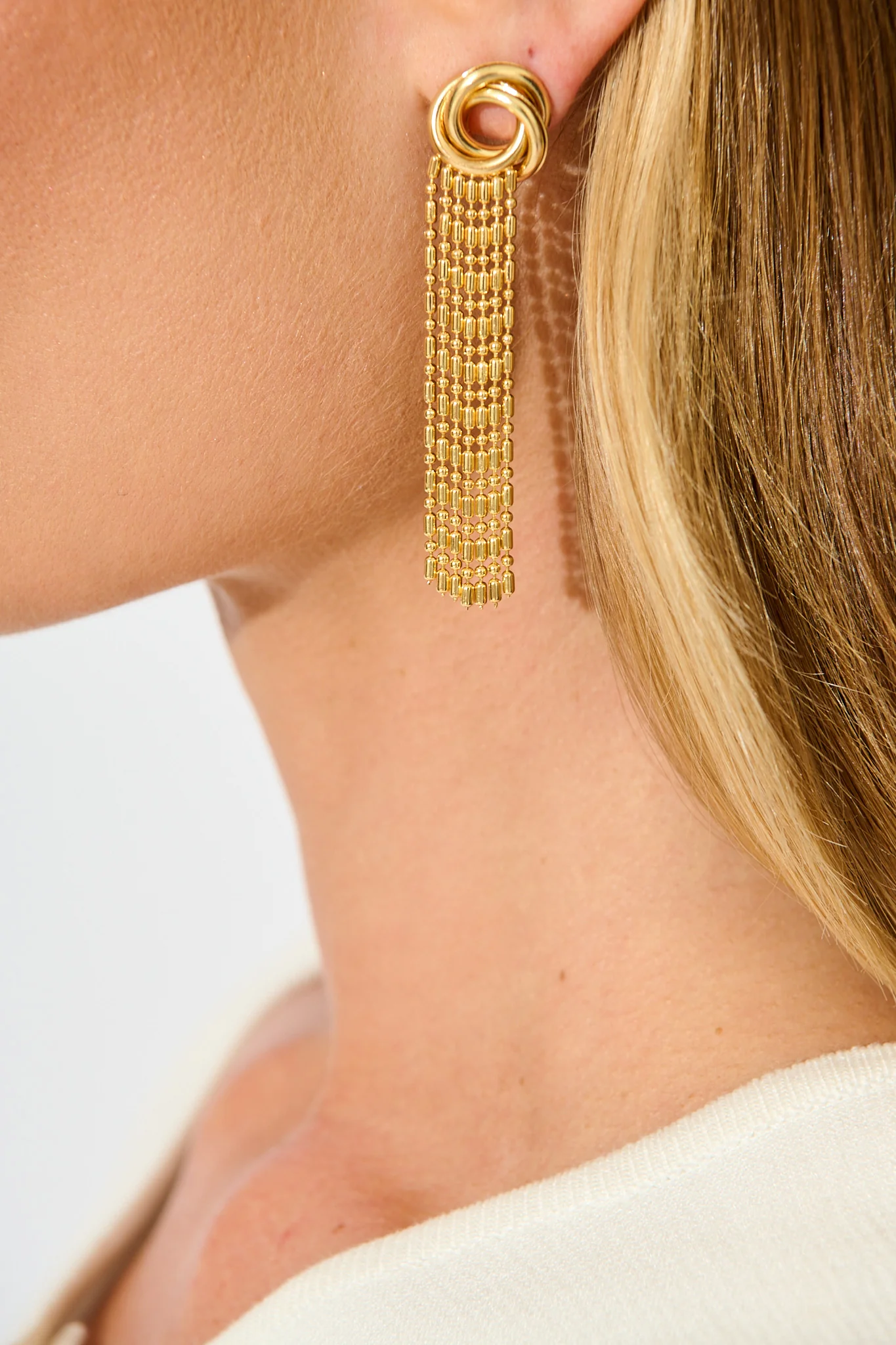 Stella Drop Earrings in 18K Gold Plated - Image 5