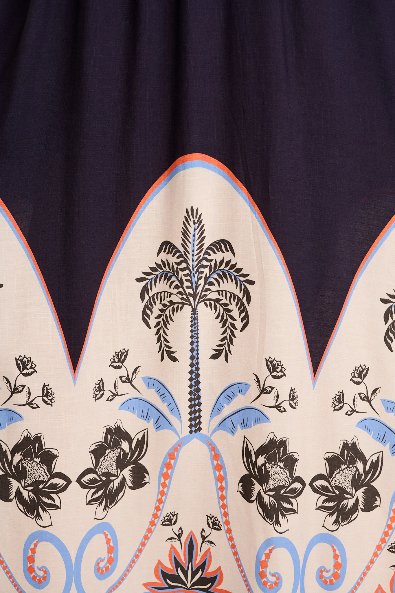 Summer Loving Maxi Sundress in Navy with Palm Tree Print - Image 9