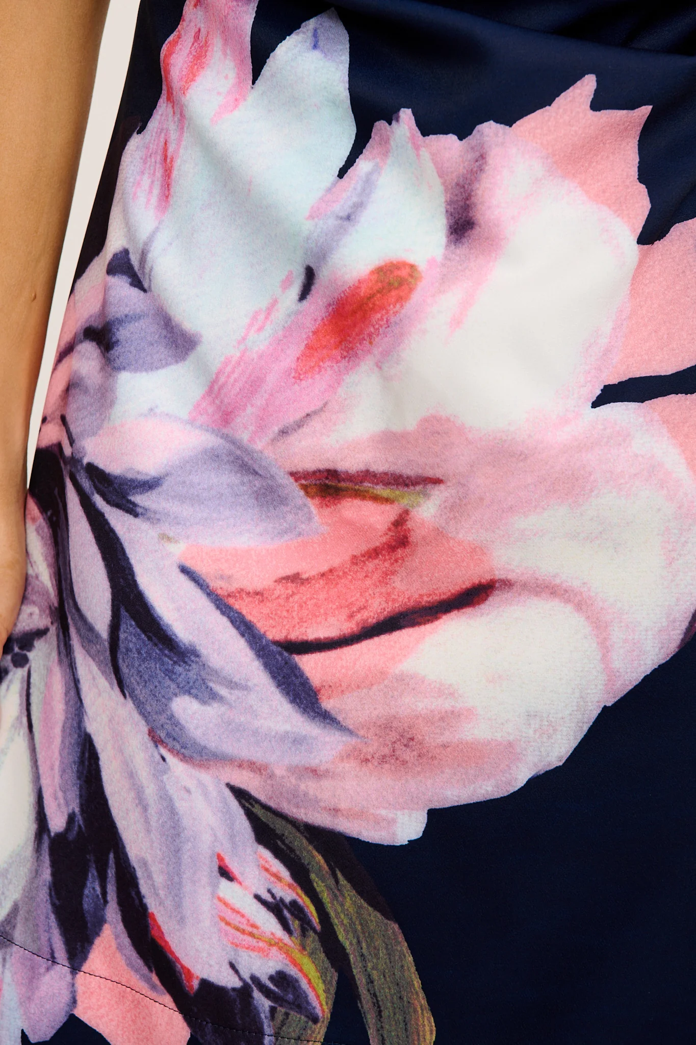 PRE ORDER Sundown Soul Dress in Navy Floral Satin - Image 6