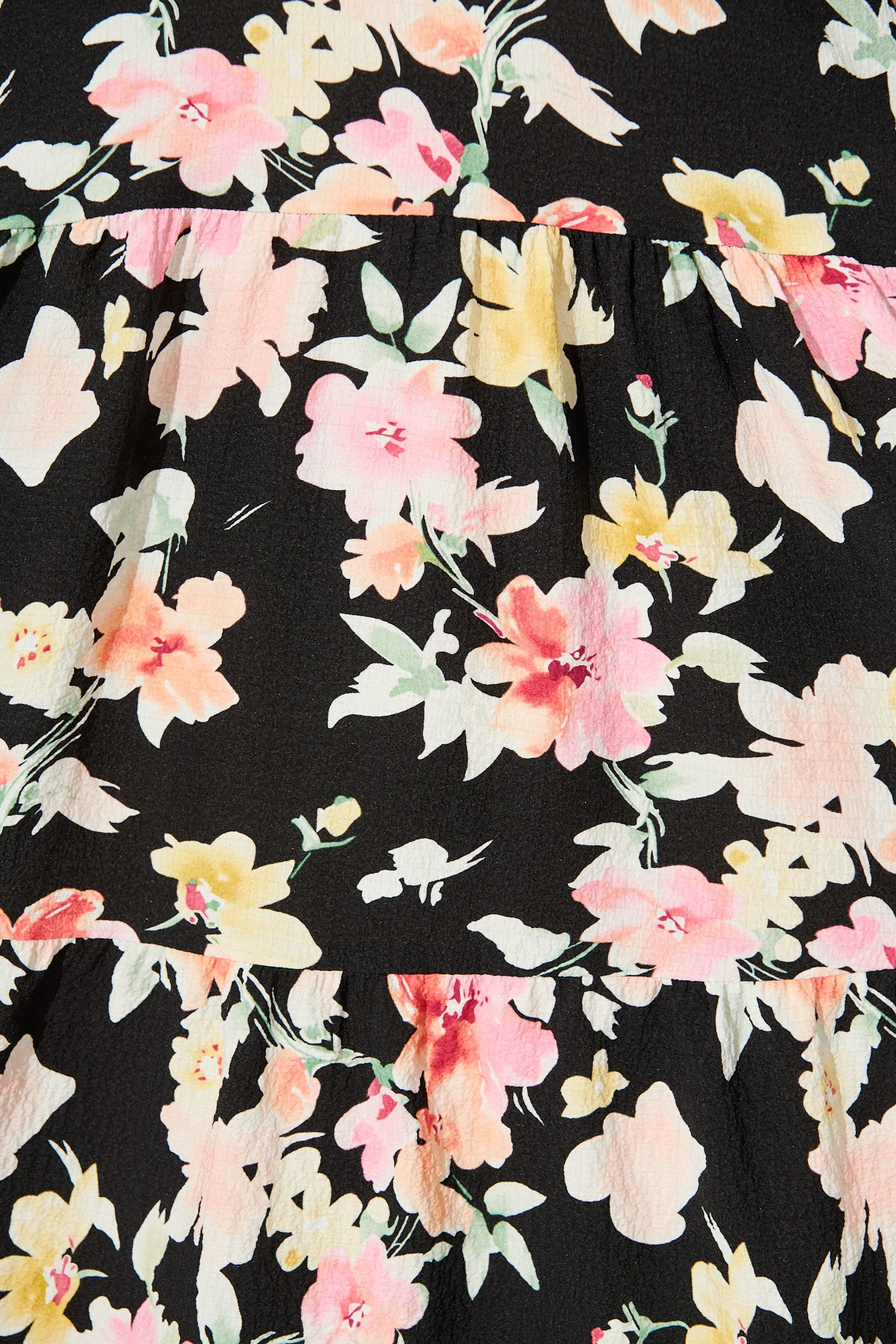 Tahiti Smock Dress In Black Multi Floral - Image 6