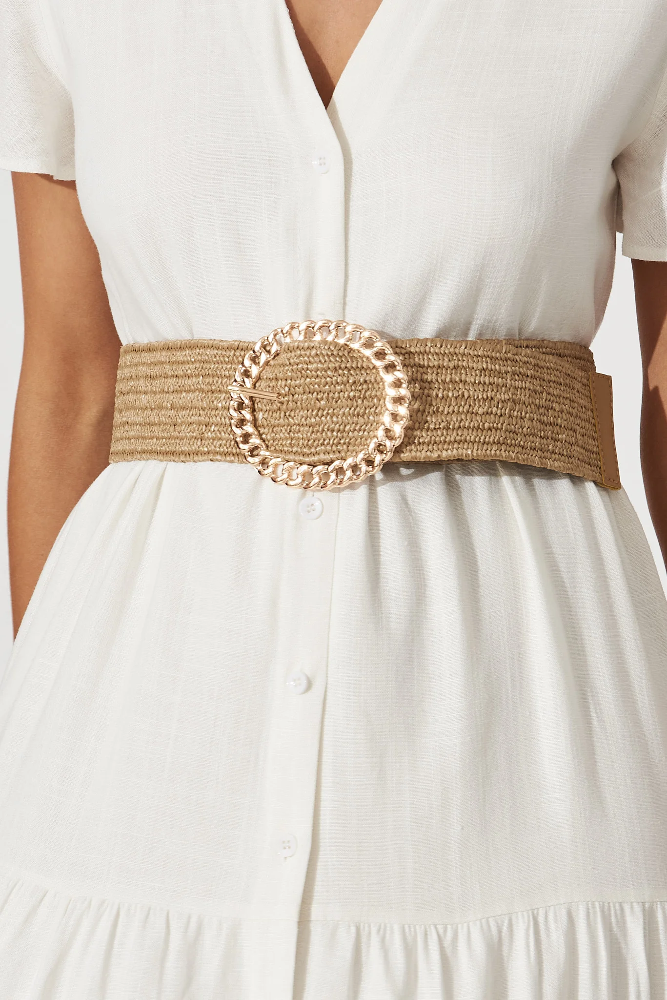 Tary Stretch Belt In Light Brown - Image 4