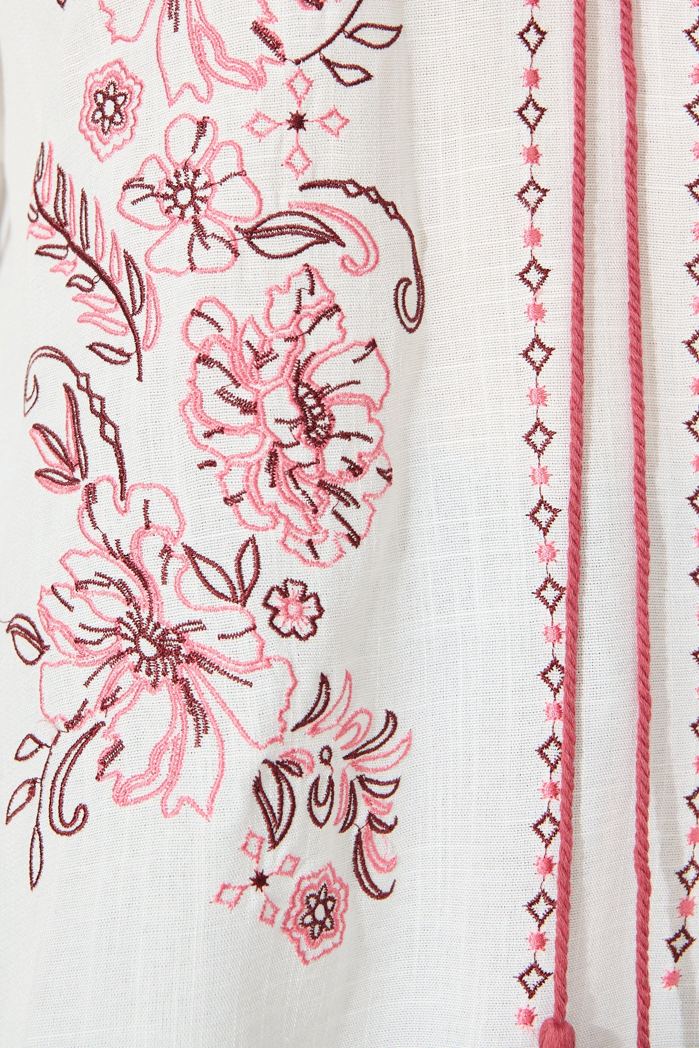 Tasha Top in White with Floral Embroidery - Image 6