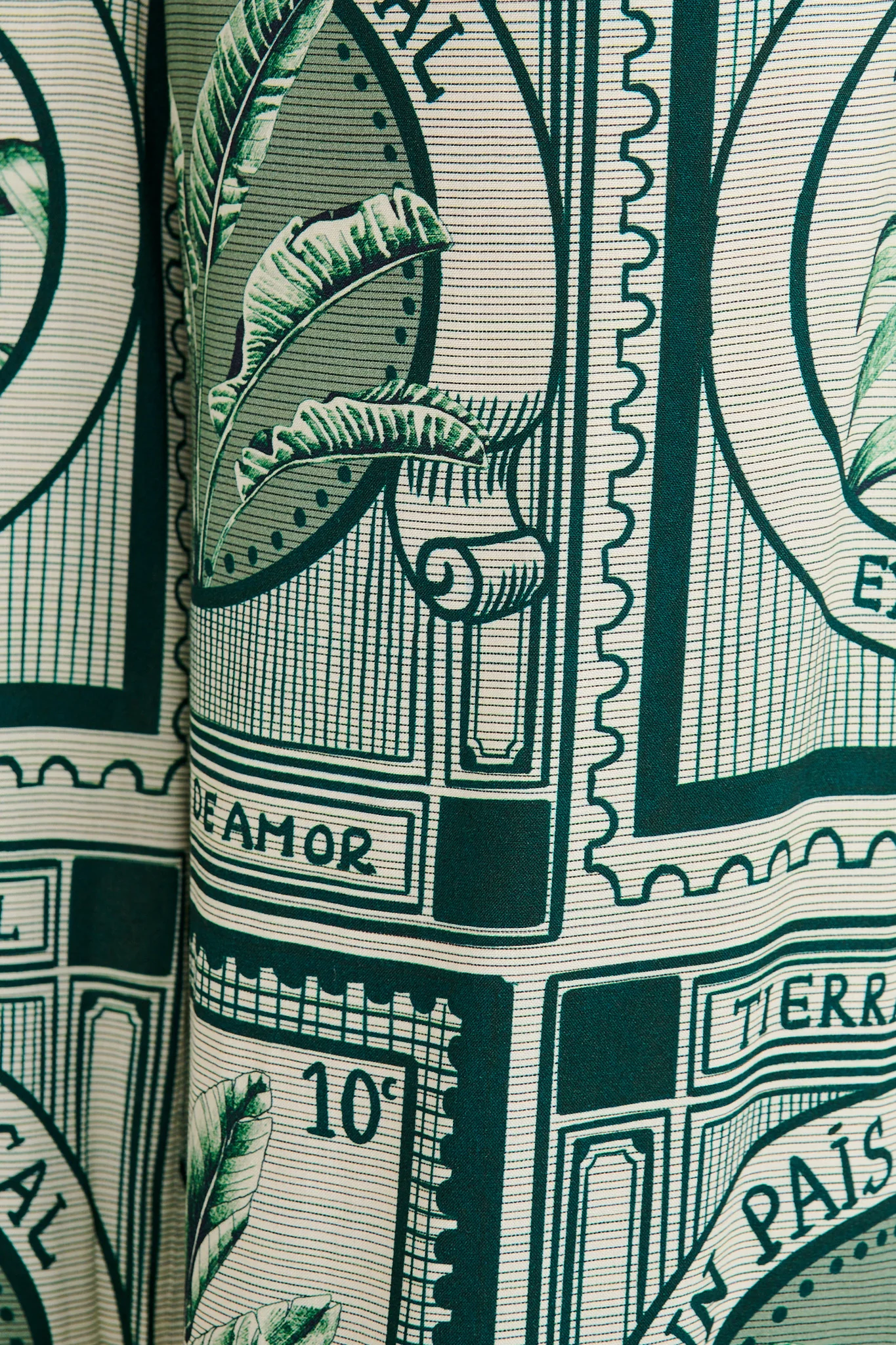 Taylor Wide Leg Pant in Green Tile Print - Image 7