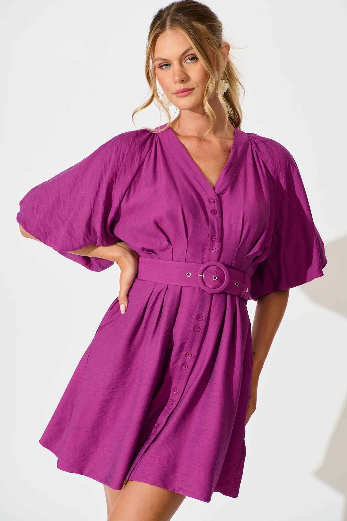 Teagan Dress in Plum - Image 6