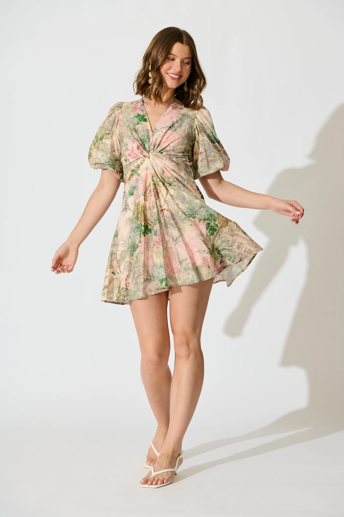 The Eden Palm Dress in Multi Palm Tree Print - Image 3