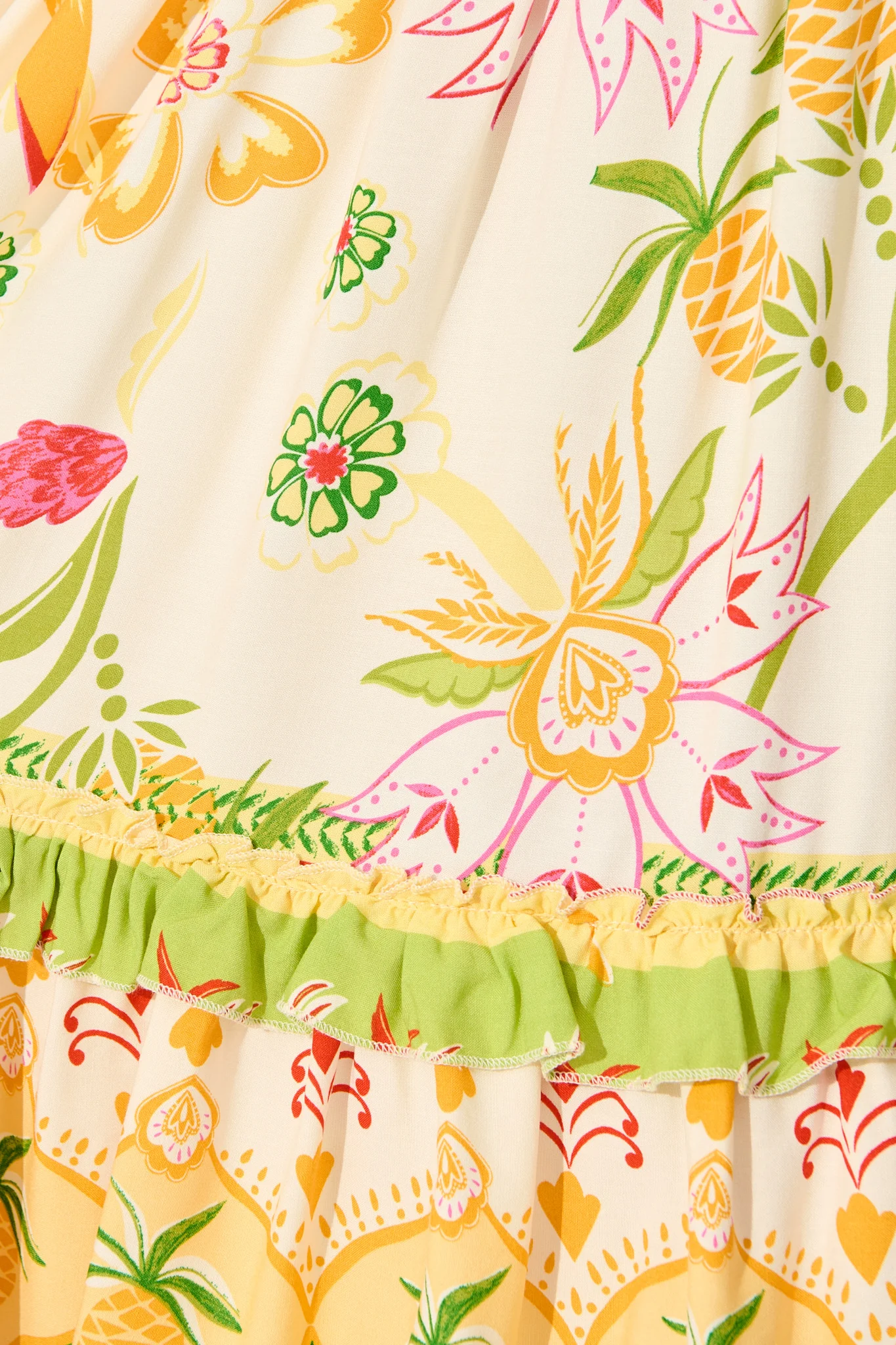 Tiley Dress in Beige with Multi Floral Print - Image 6