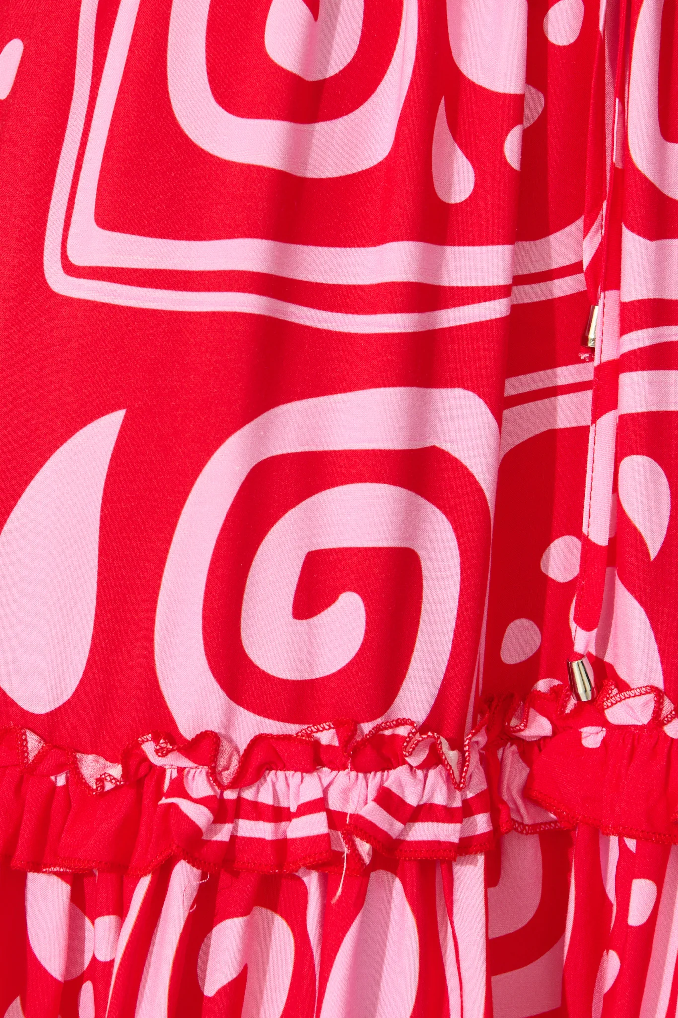 Tiley Dress in Red Geometric Print - Image 6