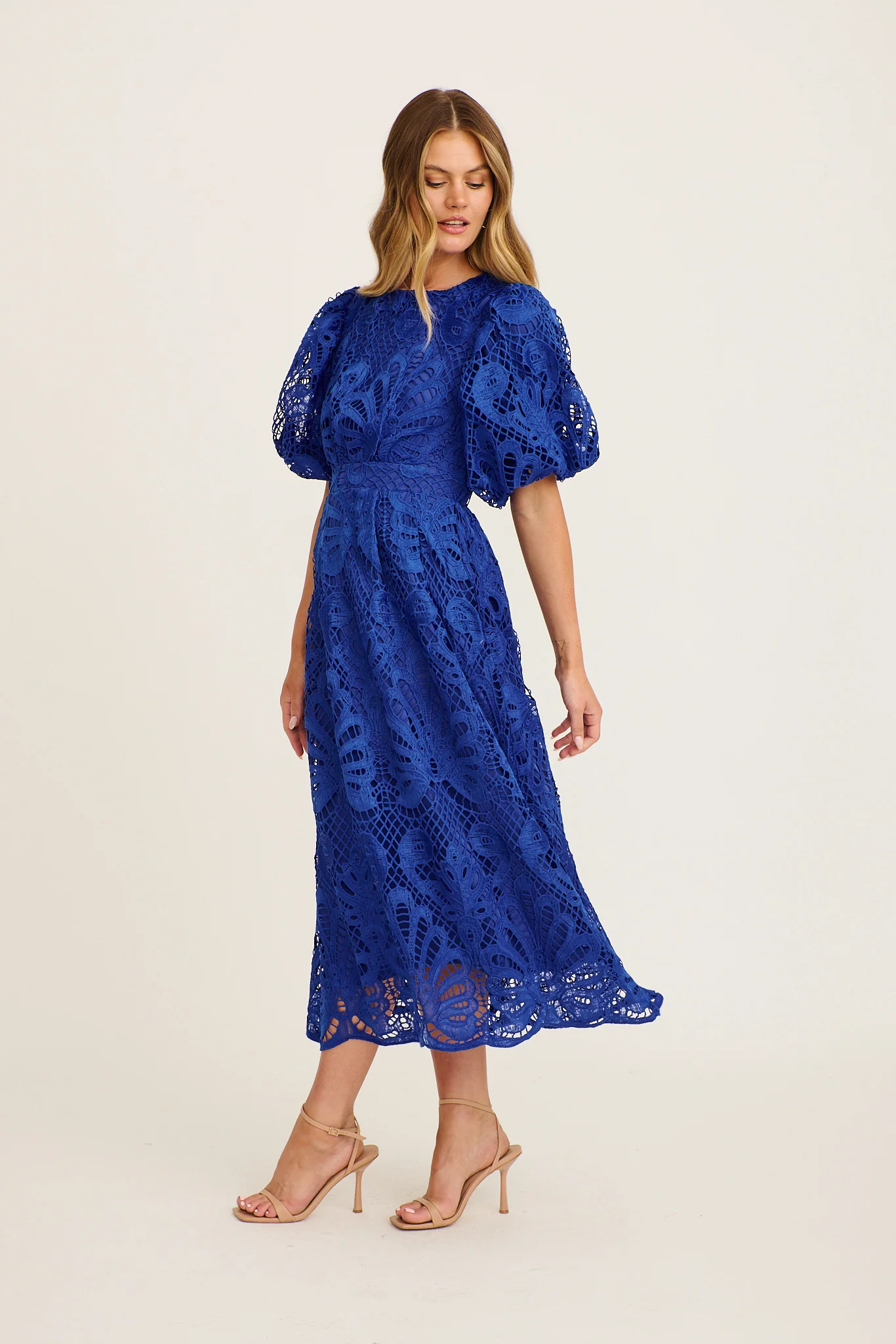 Tillie Lace Maxi Dress In Cobalt - Image 4