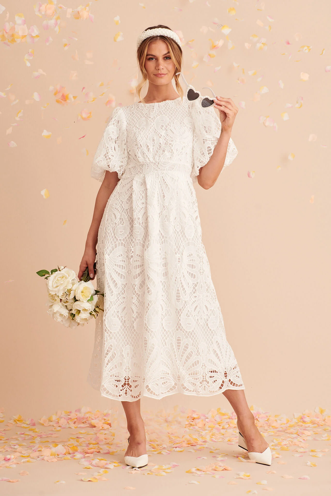 Tillie Lace Maxi Dress In White - Image 2