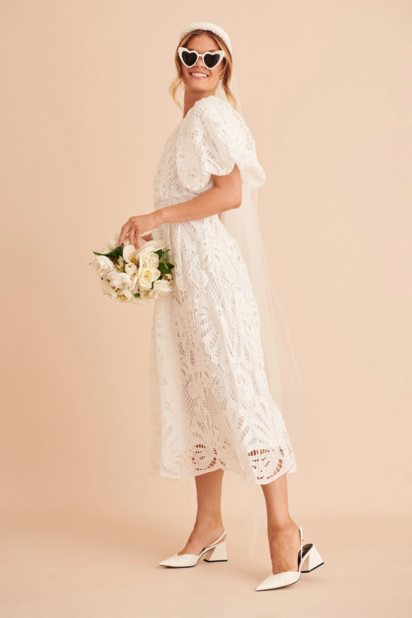 Tillie Lace Maxi Dress In White - Image 4