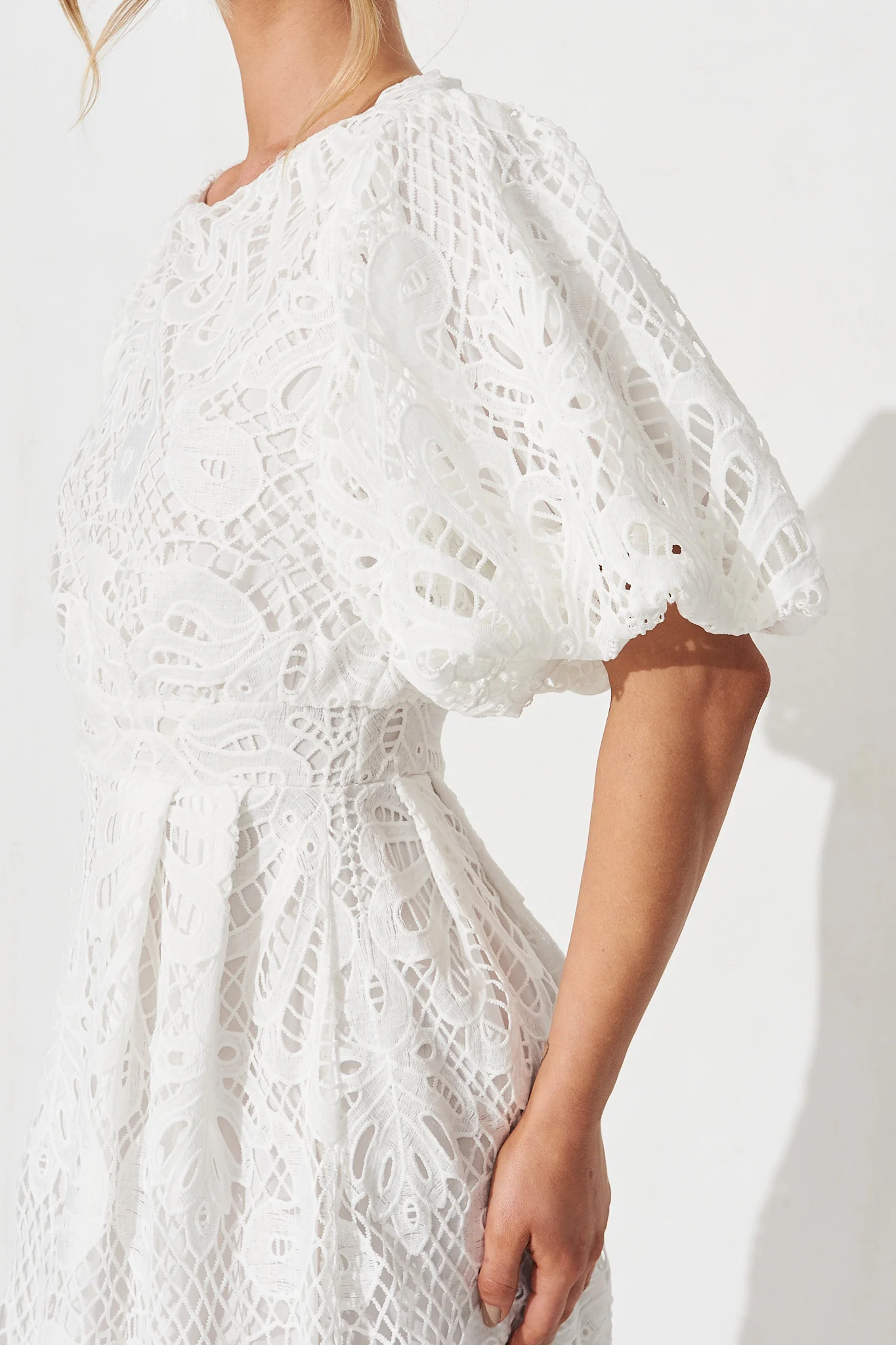 Tillie Lace Maxi Dress In White - Image 8