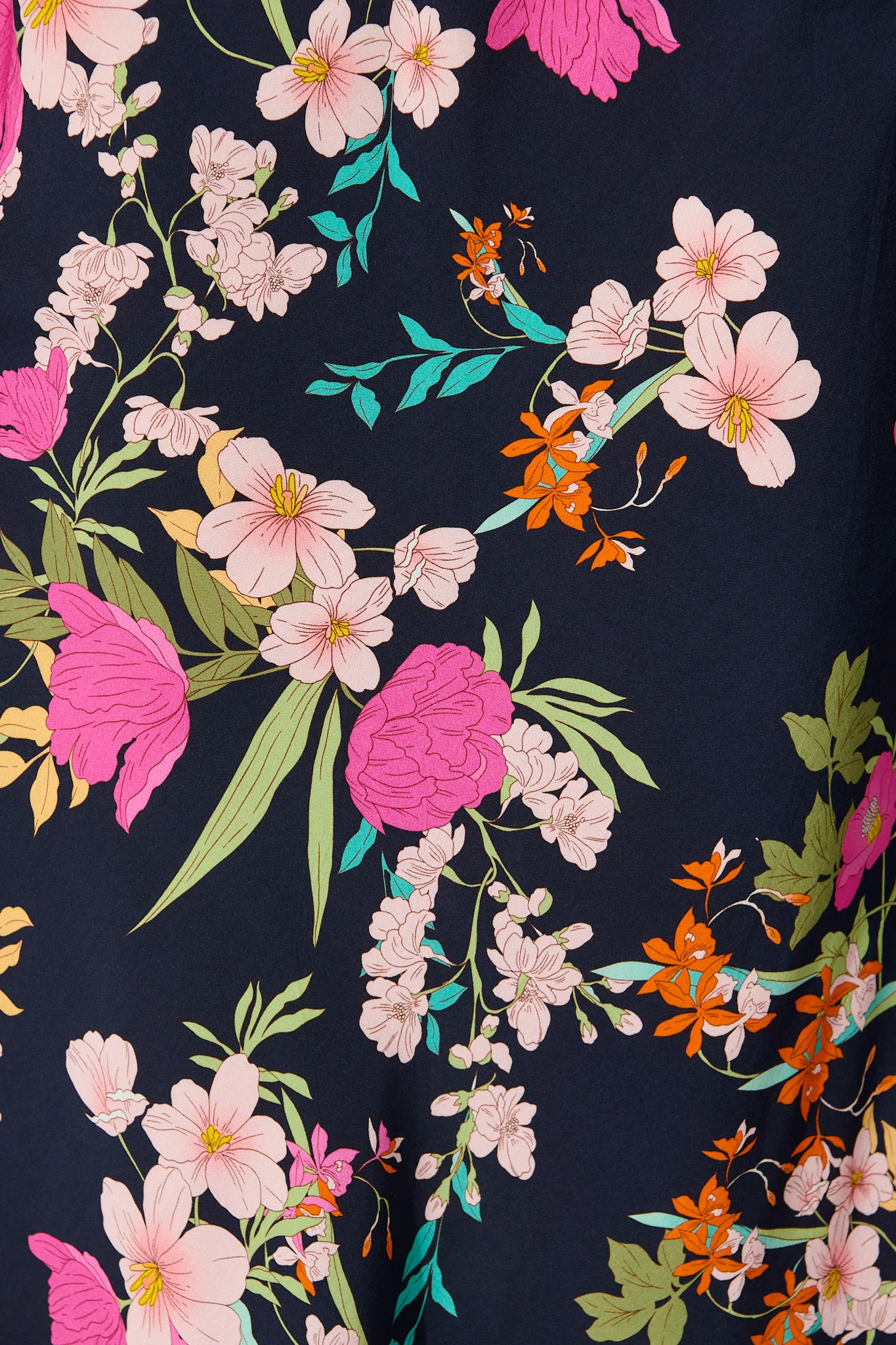 Tisha Maxi Dress in Navy with Pink Floral - Image 6
