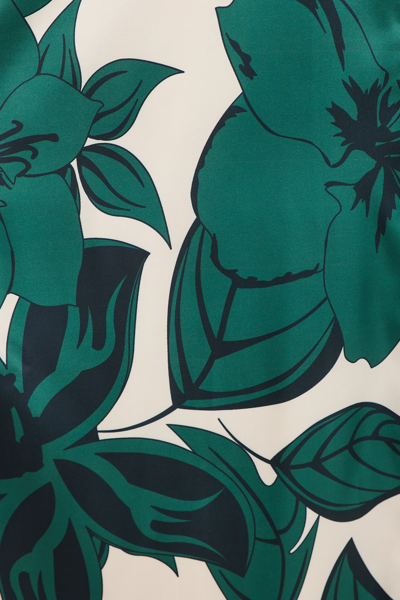 Trinity Maxi Shirt Dress in Emerald Floral Satin - Image 10