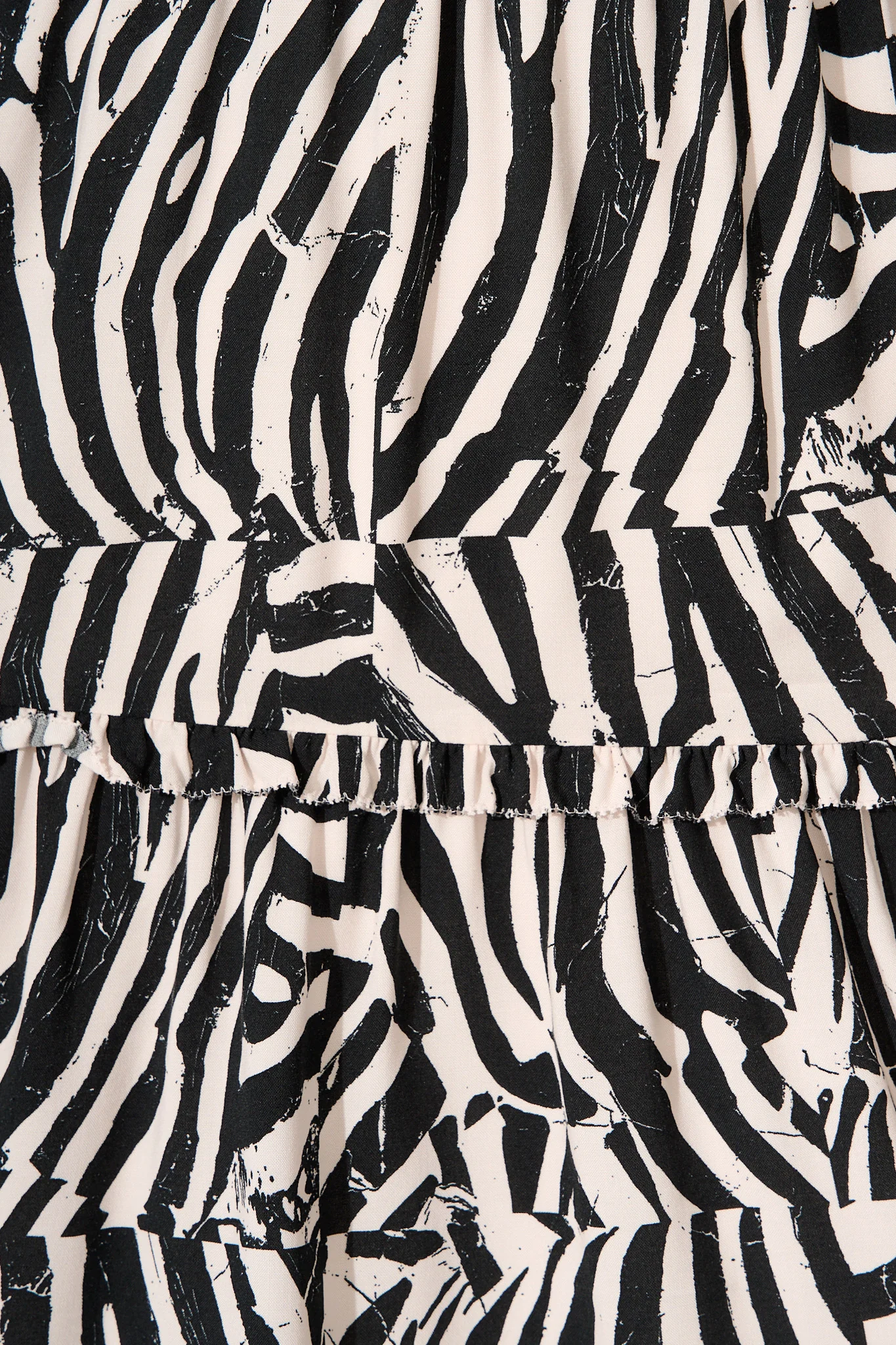 Trixie Dress in Black with Cream Print - Image 6
