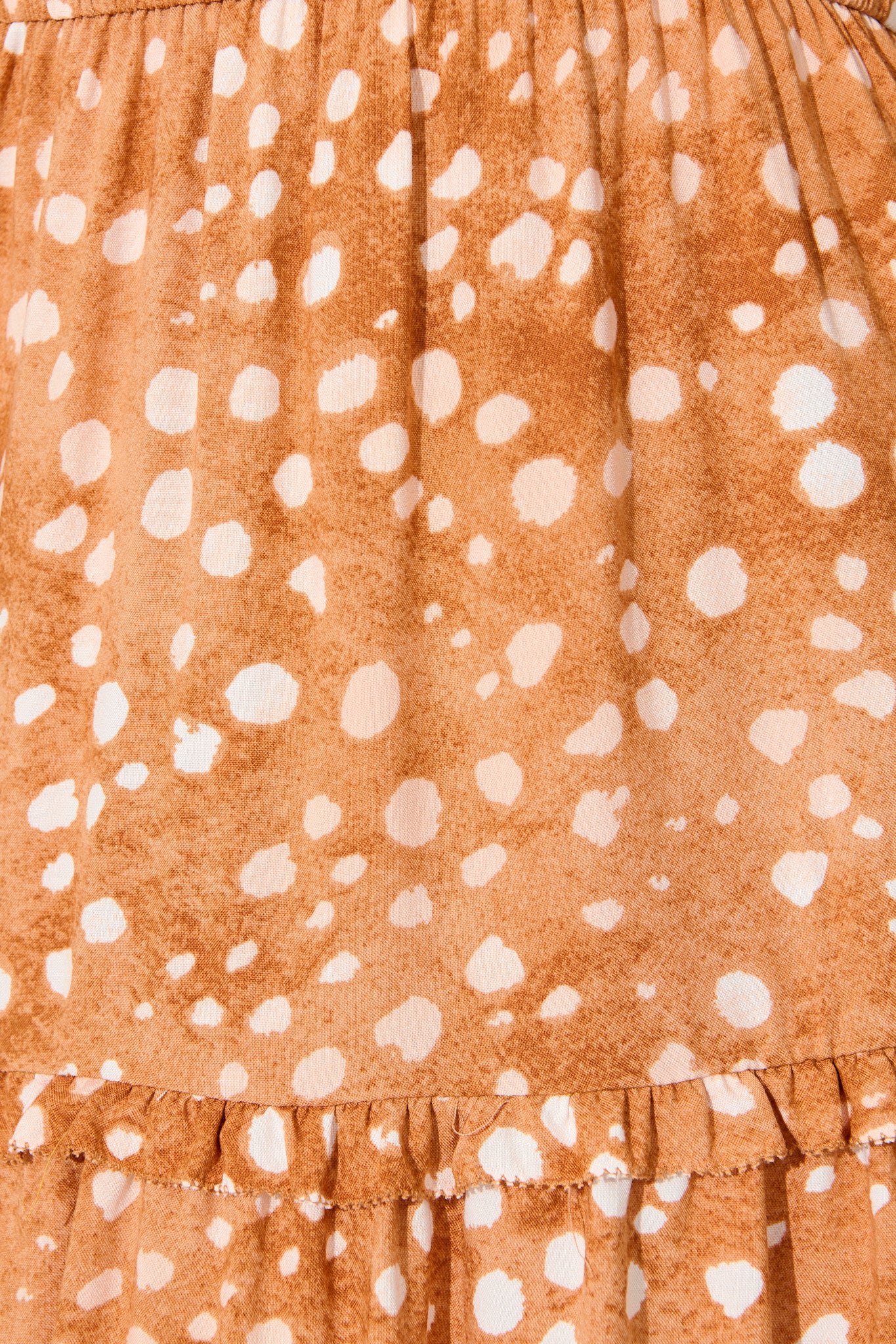 Trixie Dress in Tan with Cream Spot - Image 6