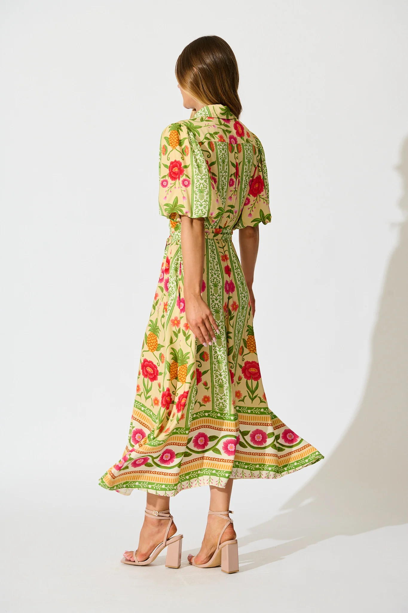 Tropicana Maxi Shirt Dress in Pineapple Print - Image 10