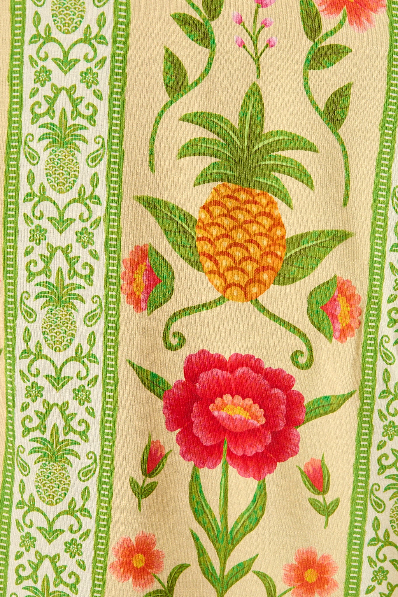 Tropicana Maxi Shirt Dress in Pineapple Print - Image 12