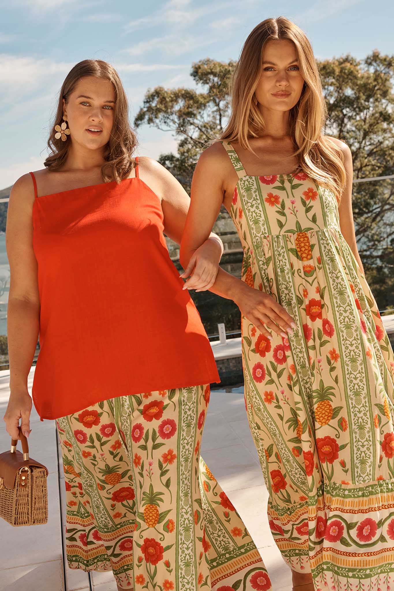 Tutti Fruitti Cami Top in Red Linen Blend - Image 5