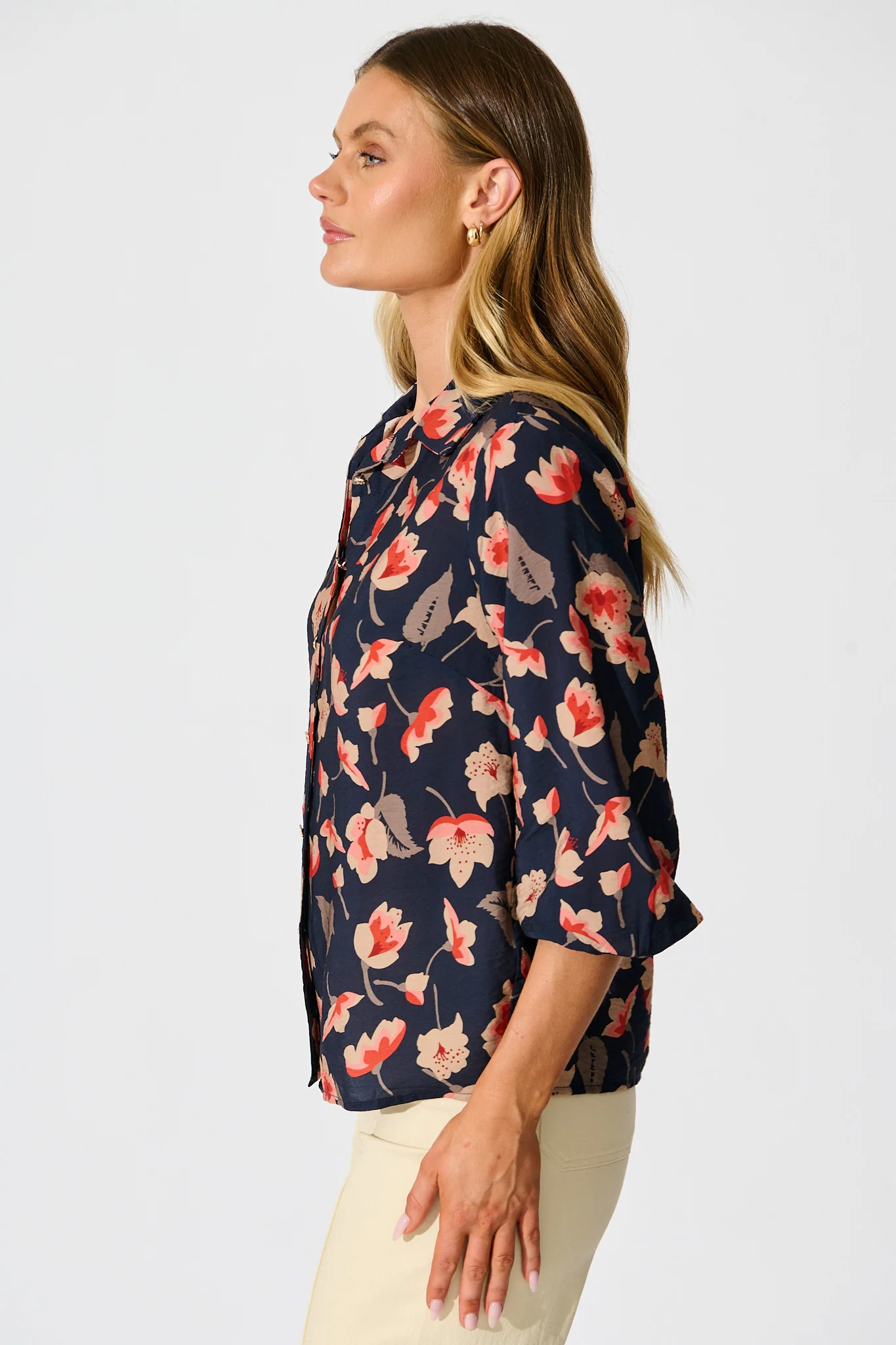 Twilight Flora Shirt in Navy Floral - Image 2