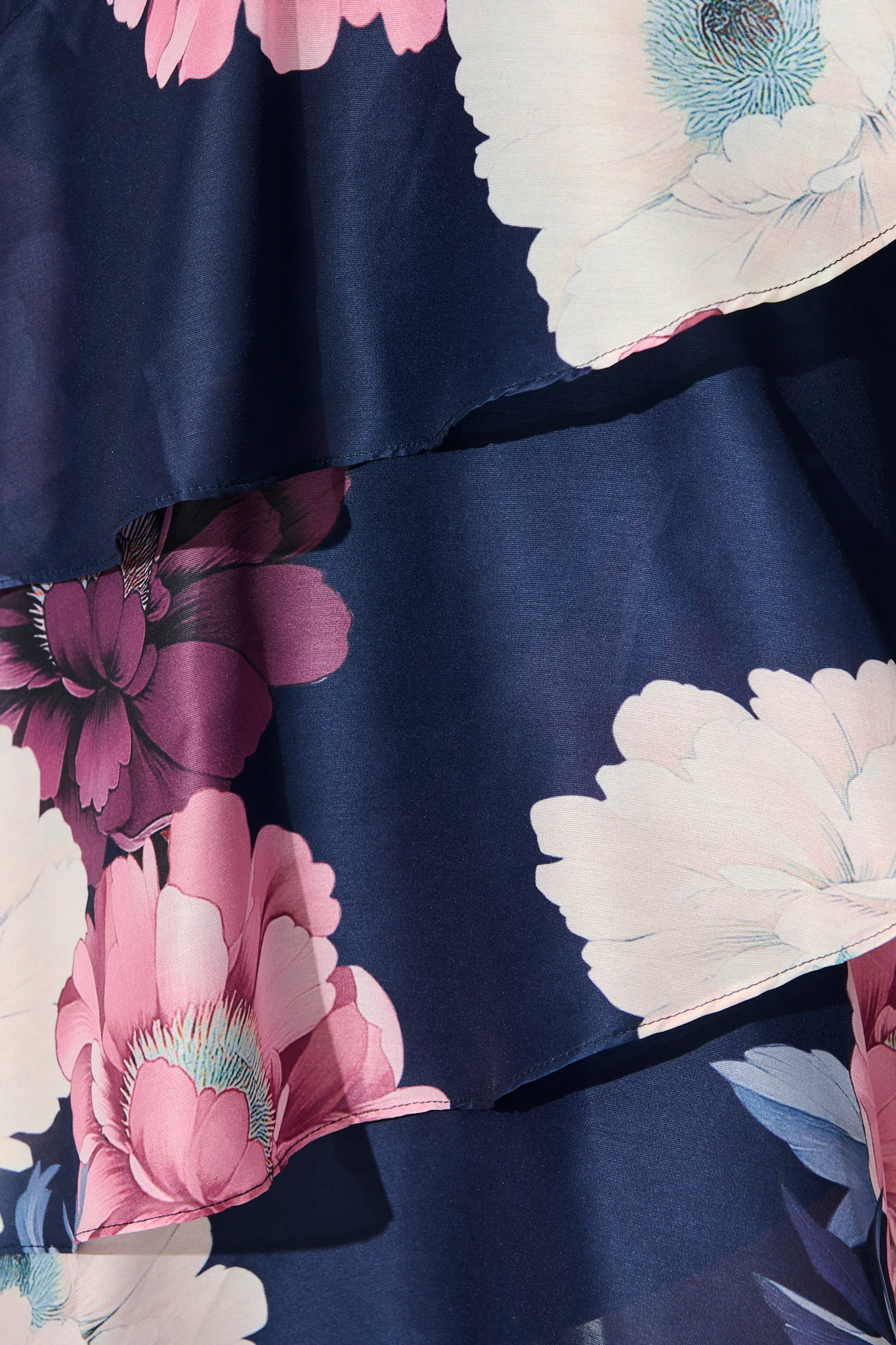 Twilight Petals Midi Dress in Navy Floral - Image 6