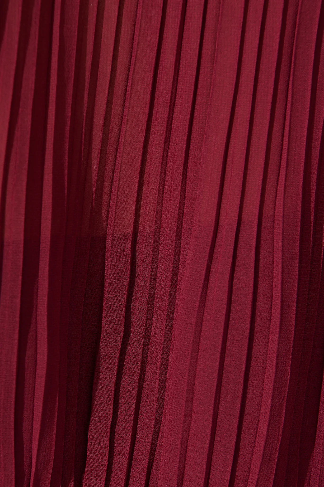 Vada Top in Wine Pleated Chiffon - Image 6