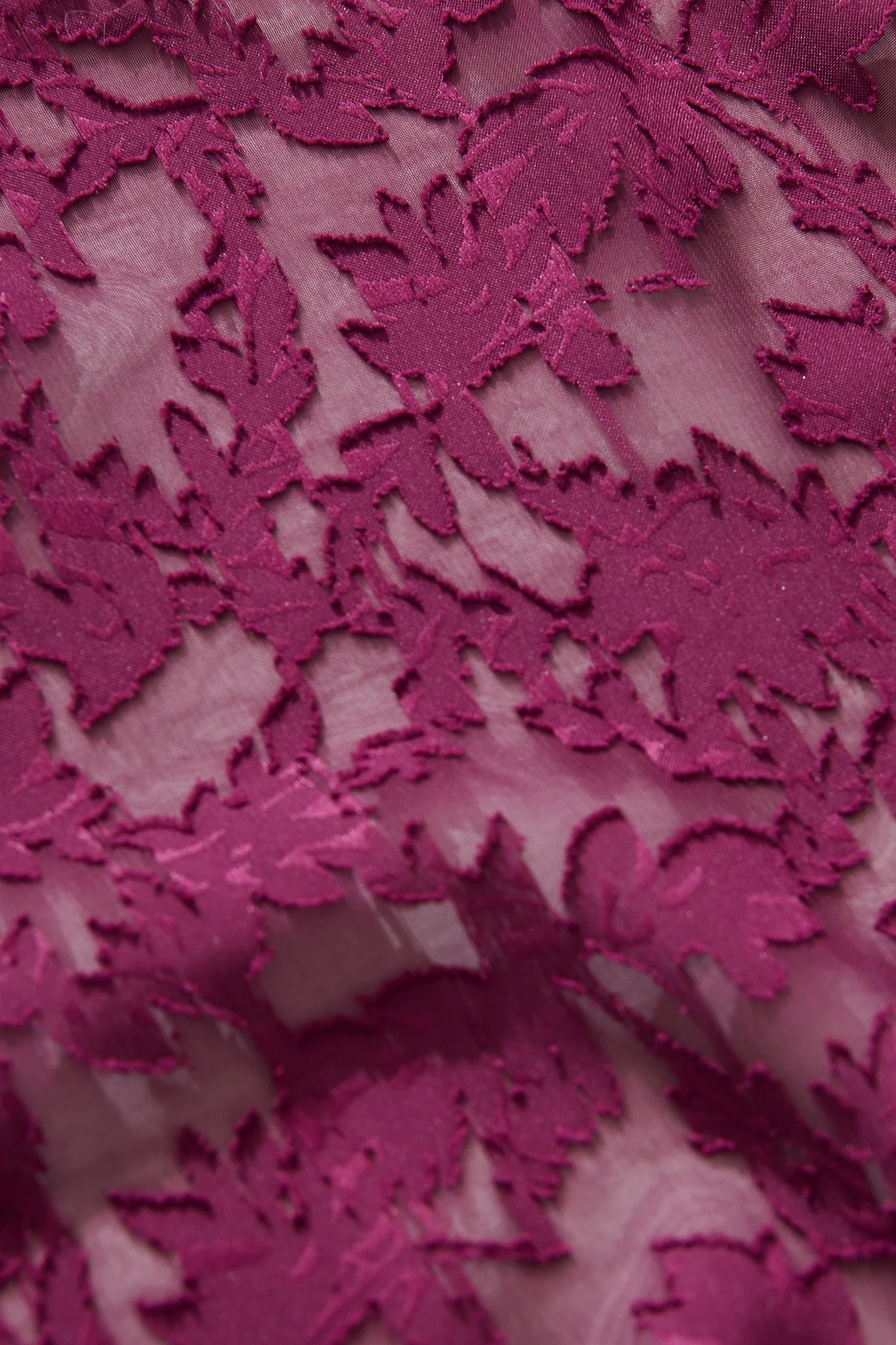 Vanessa Shirt in Plum Leaf Burnout Chiffon - Image 9