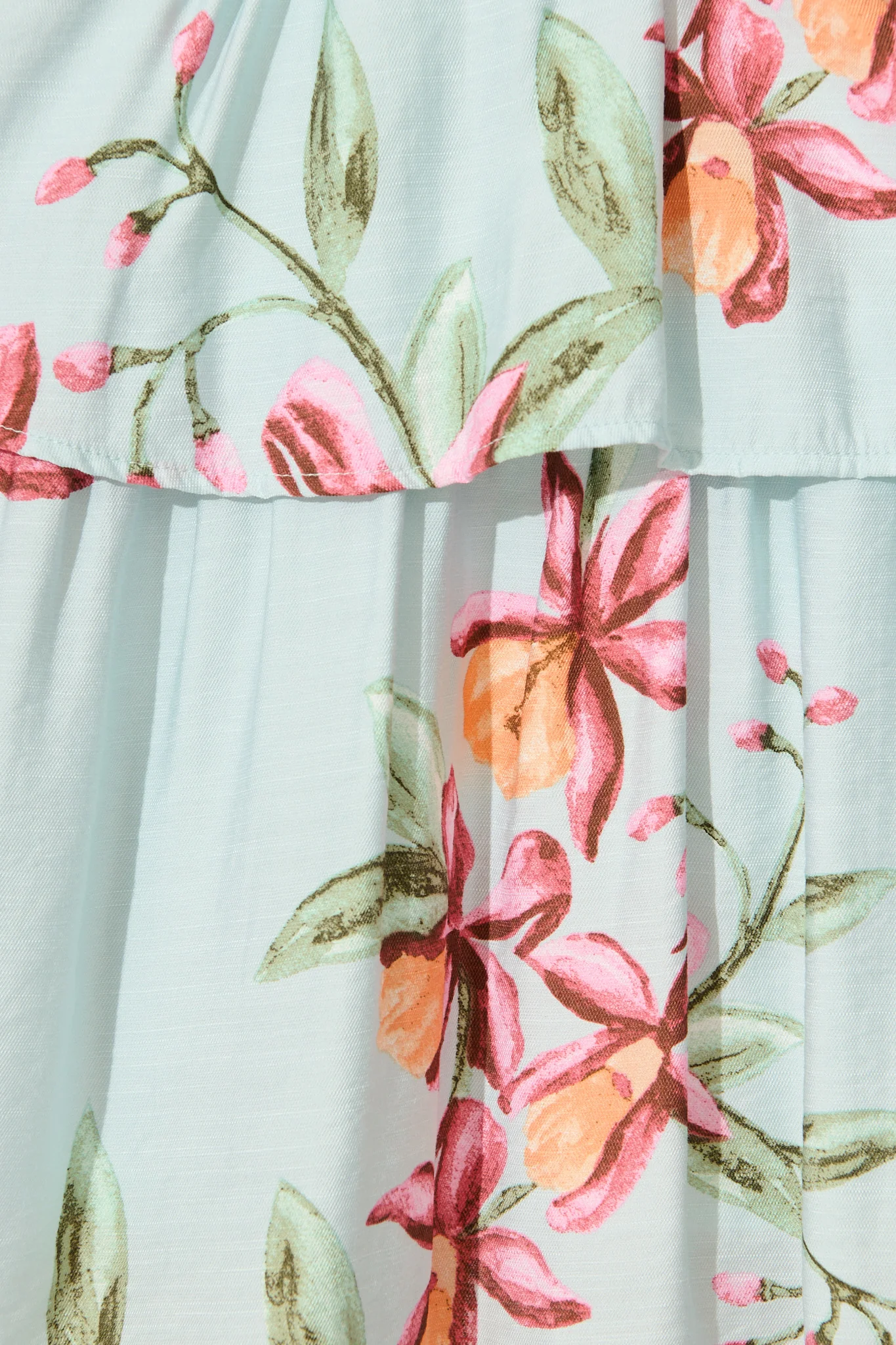 Vietta Dress in Light Blue with Blush Floral - Image 6