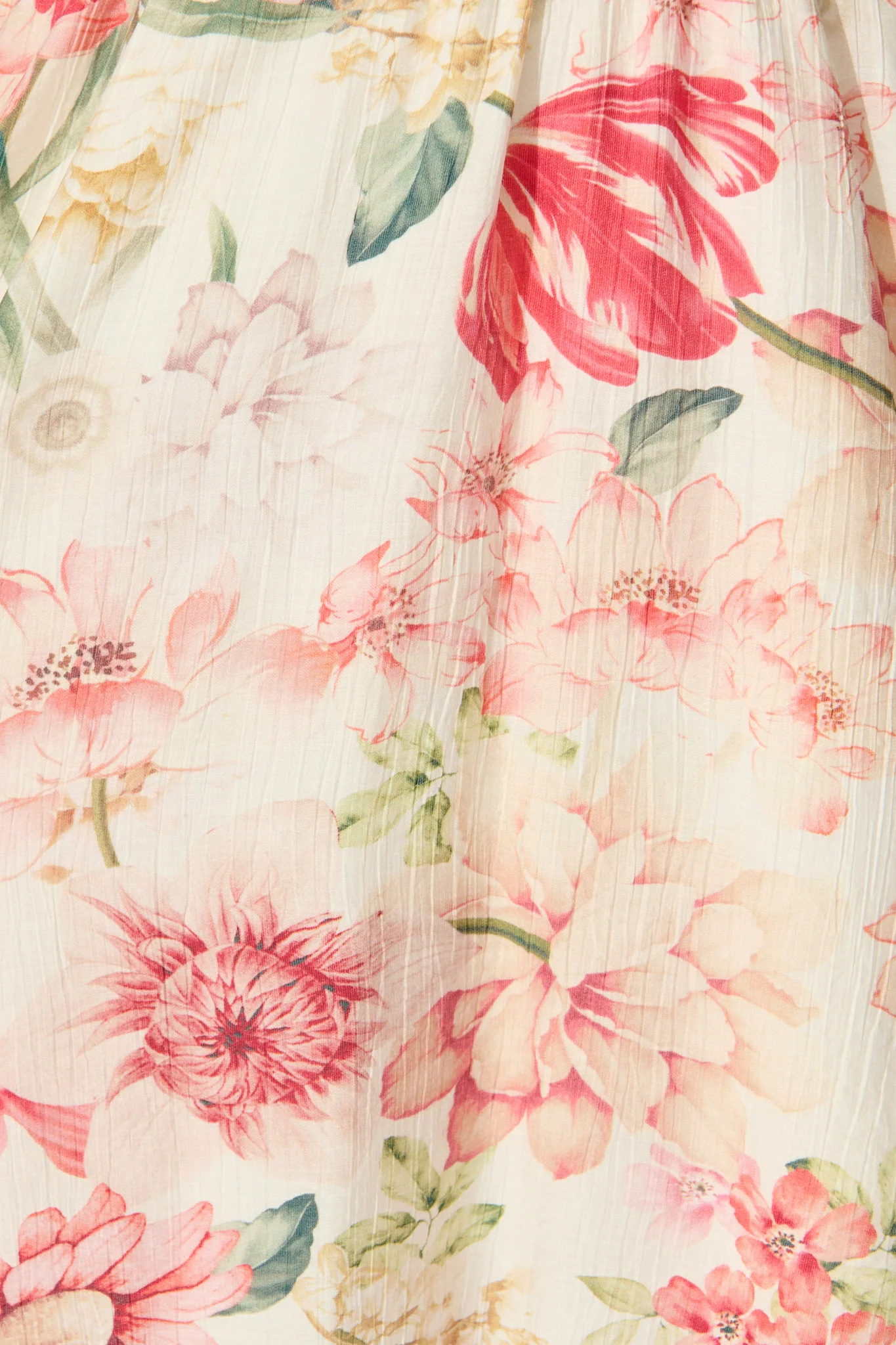 Vintage Blossom Dress in Cream with Multi Floral - Image 6