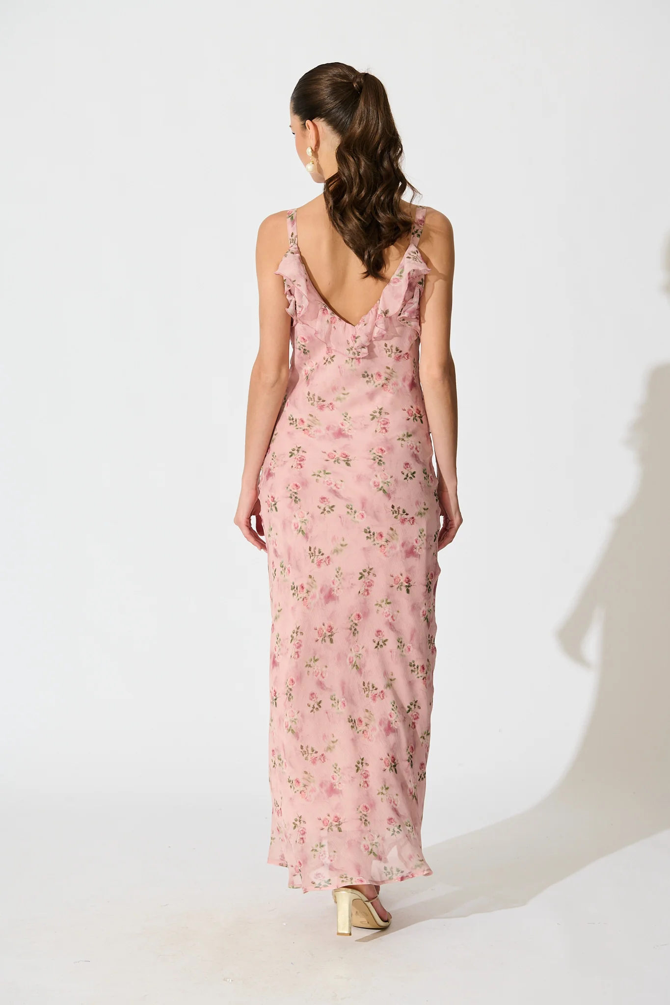Vintage Florals Maxi Dress in Pink Floral - Image 7