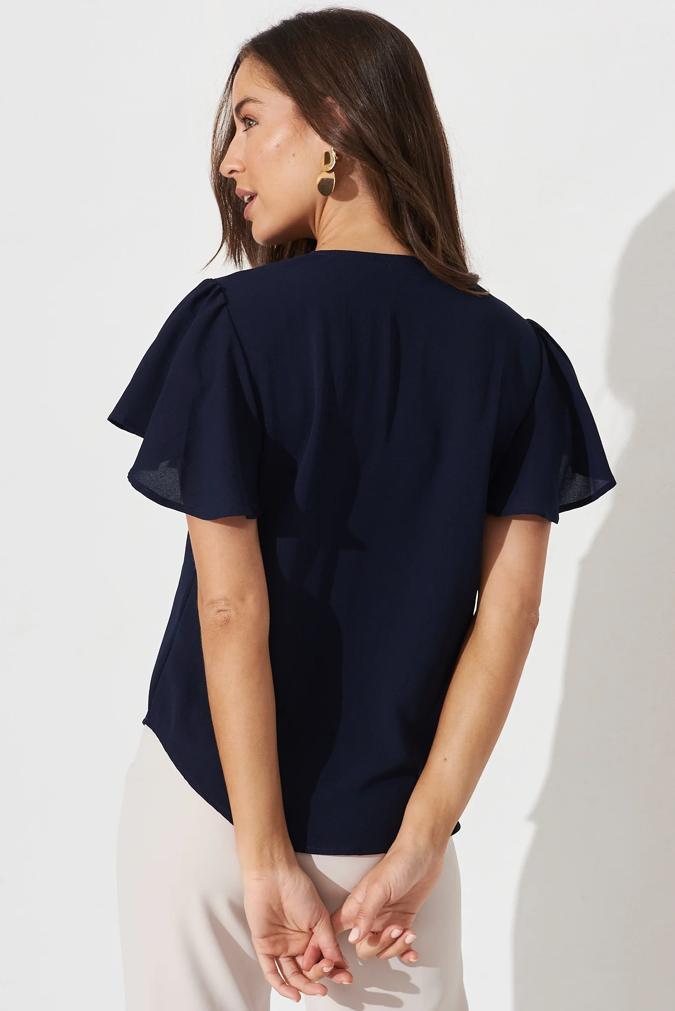 Viviana Zip Top In Navy - Image 4