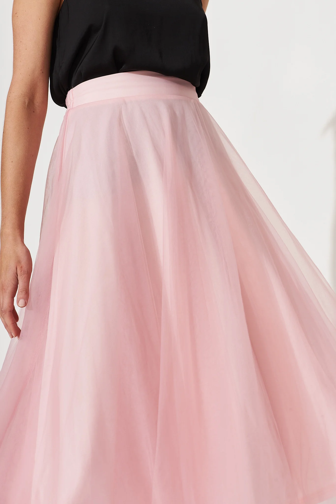 Wannabe Tulle Skirt In Blush - Image 5