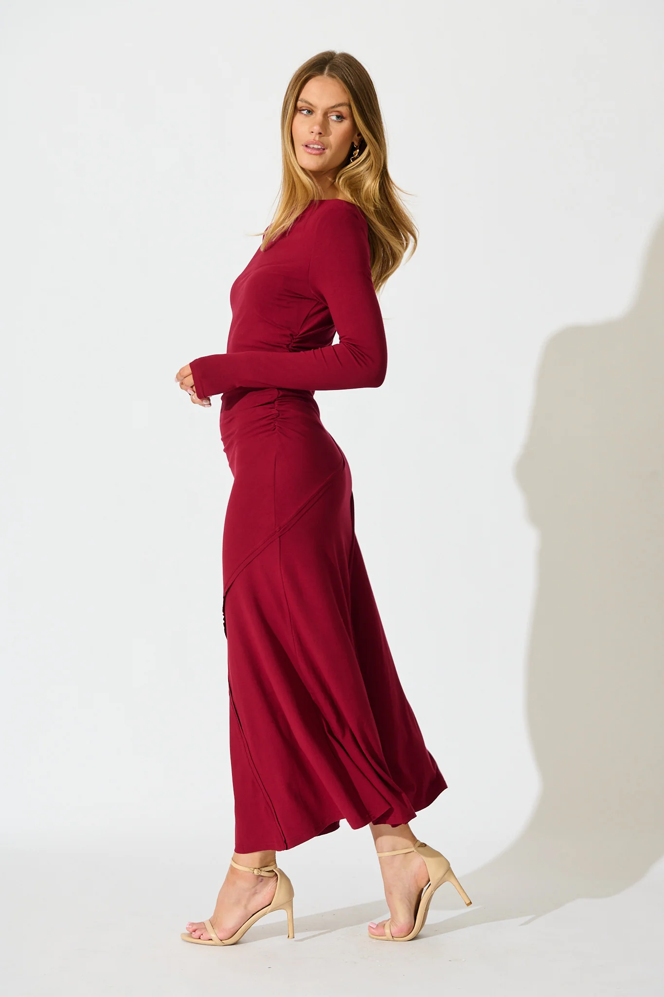 Wild Grace Maxi Dress In Wine - Image 3