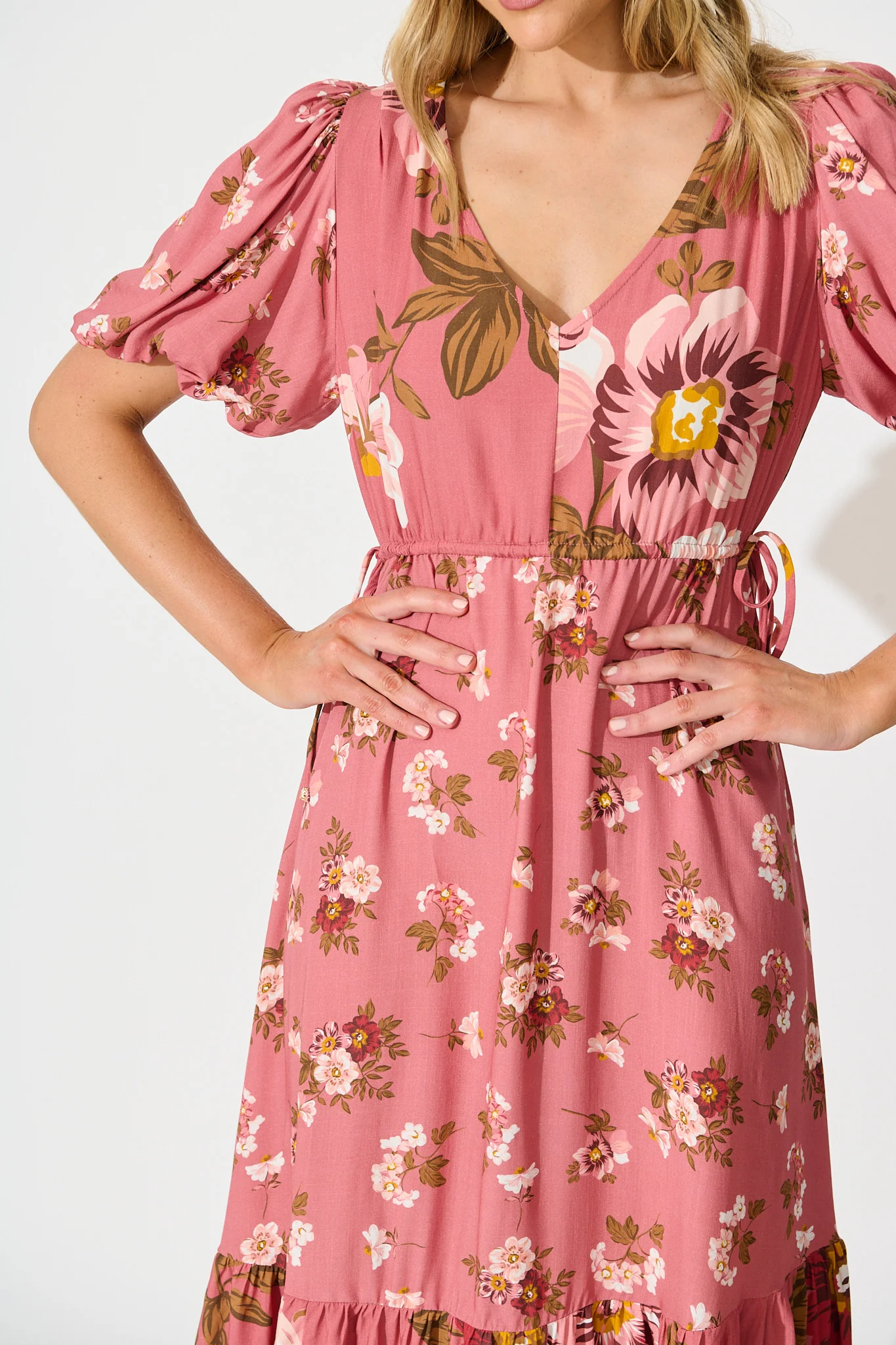 Wildflower Maxi Dress in Pink Floral - Image 5
