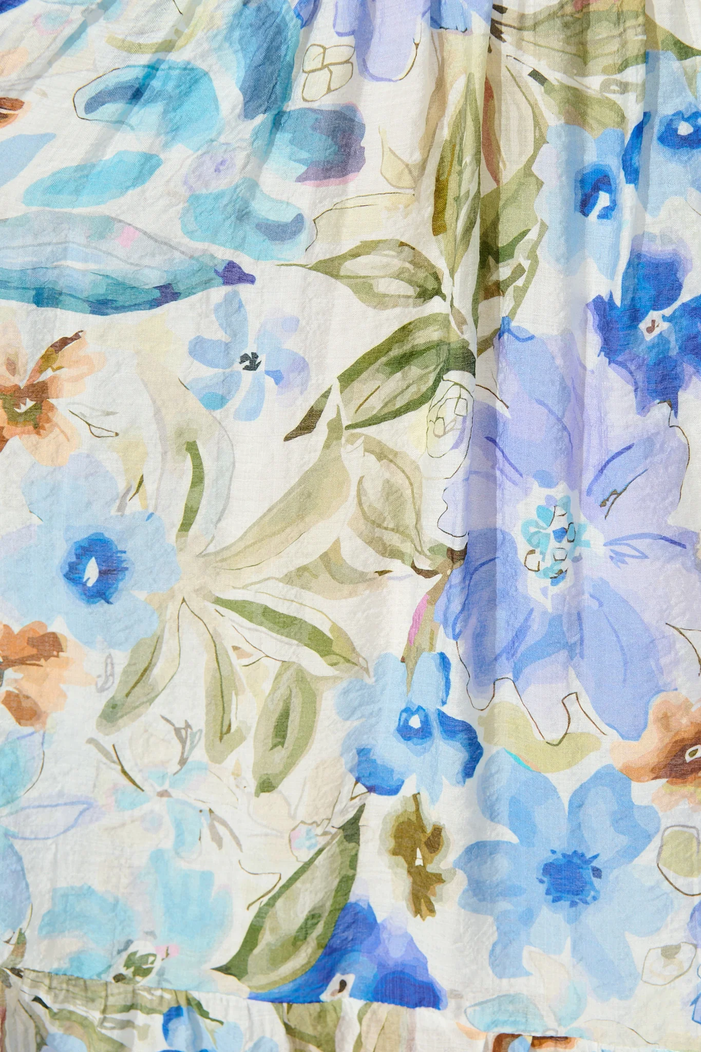 Wildflower Sky Midi Shirt Dress in Blue Floral - Image 6