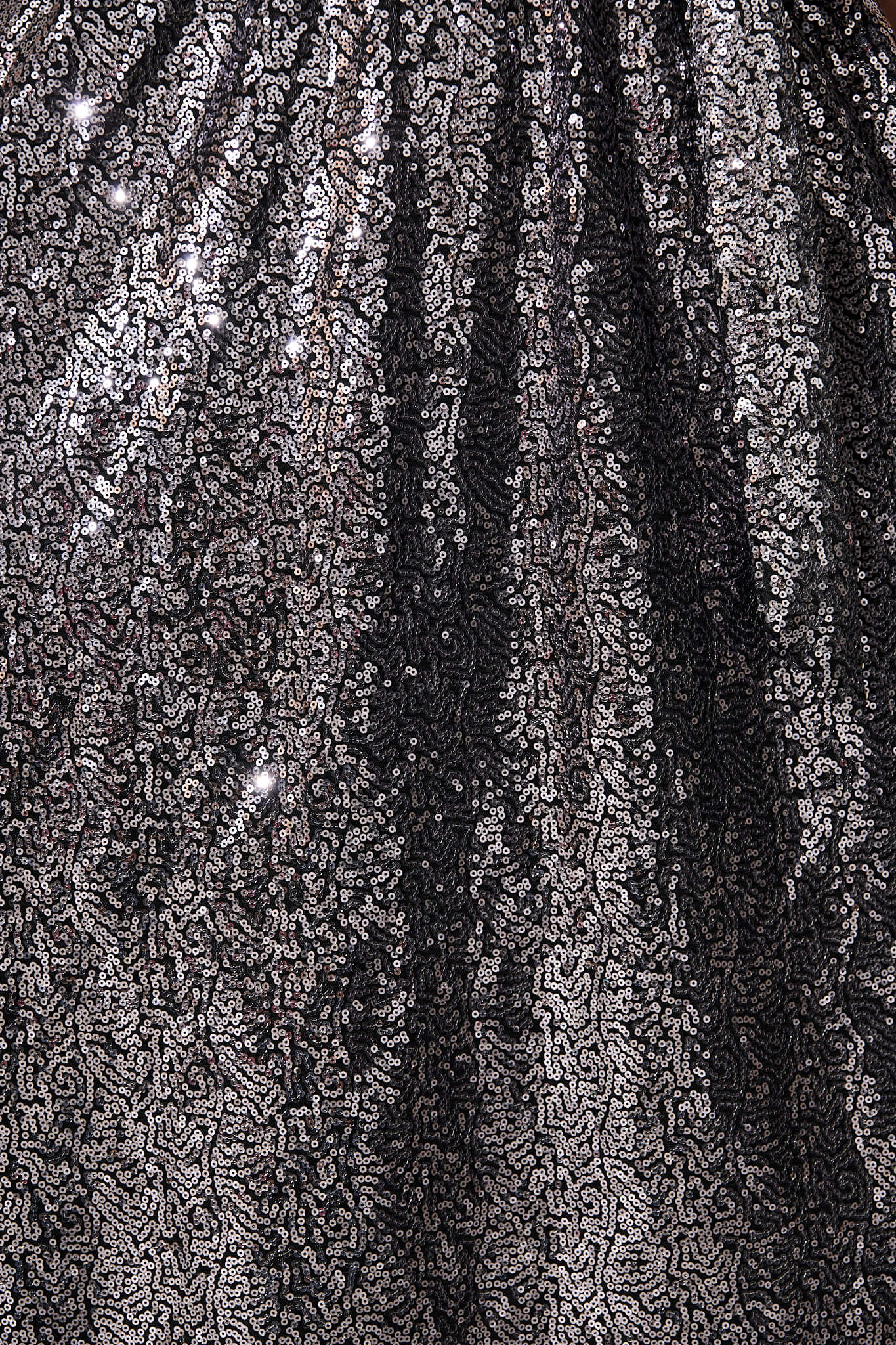 Winslet Midi Dress In Graphite Sequin - Image 6