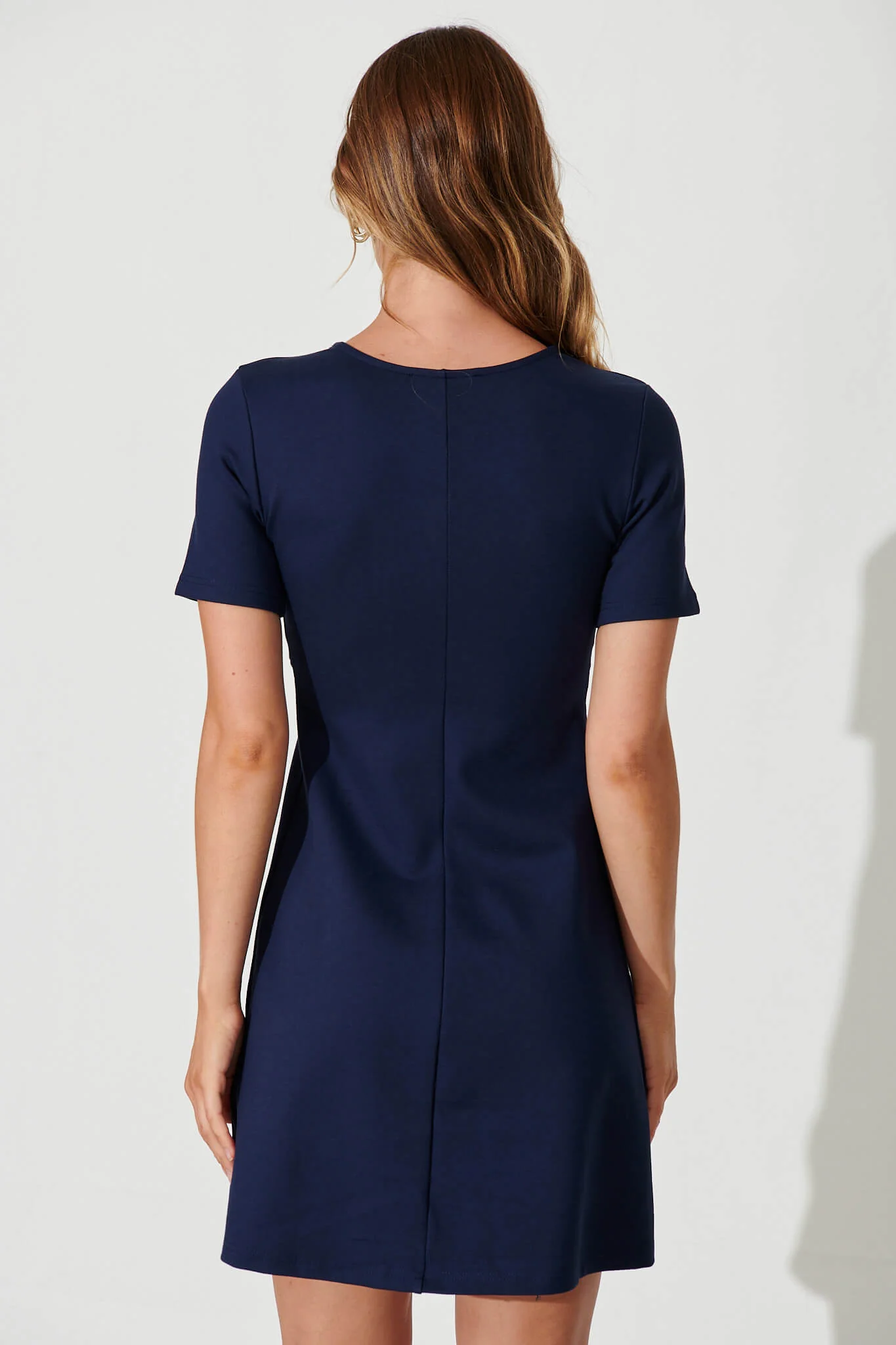 Workflow Stretch Dress In Navy - Image 3
