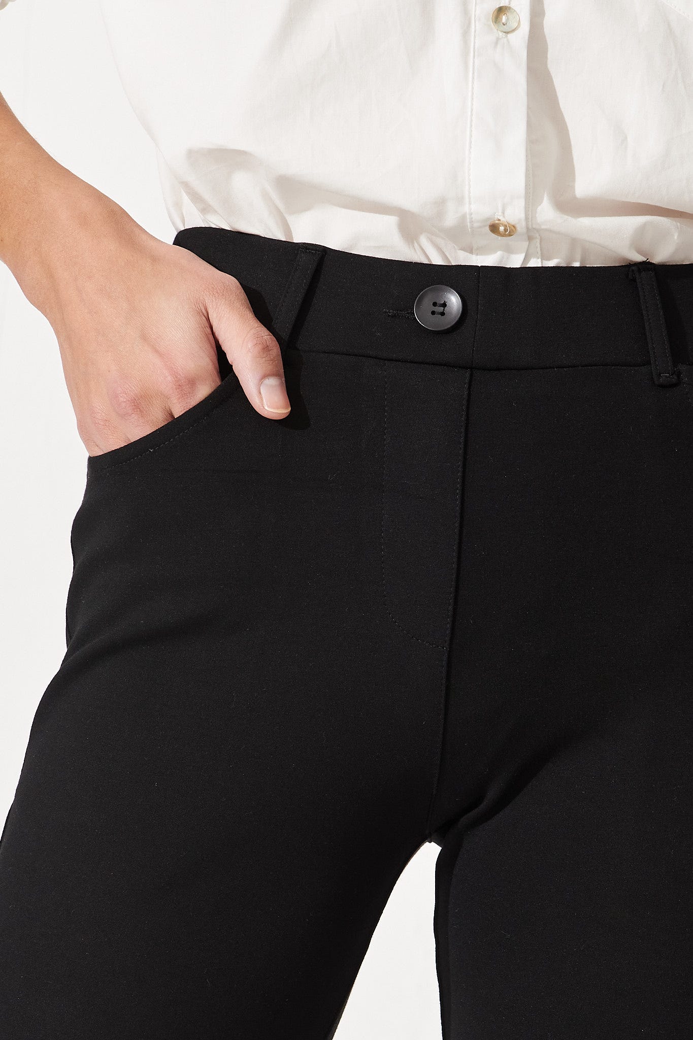 Workflow Stretch Straight Leg Pocket Pant In Black - Image 6